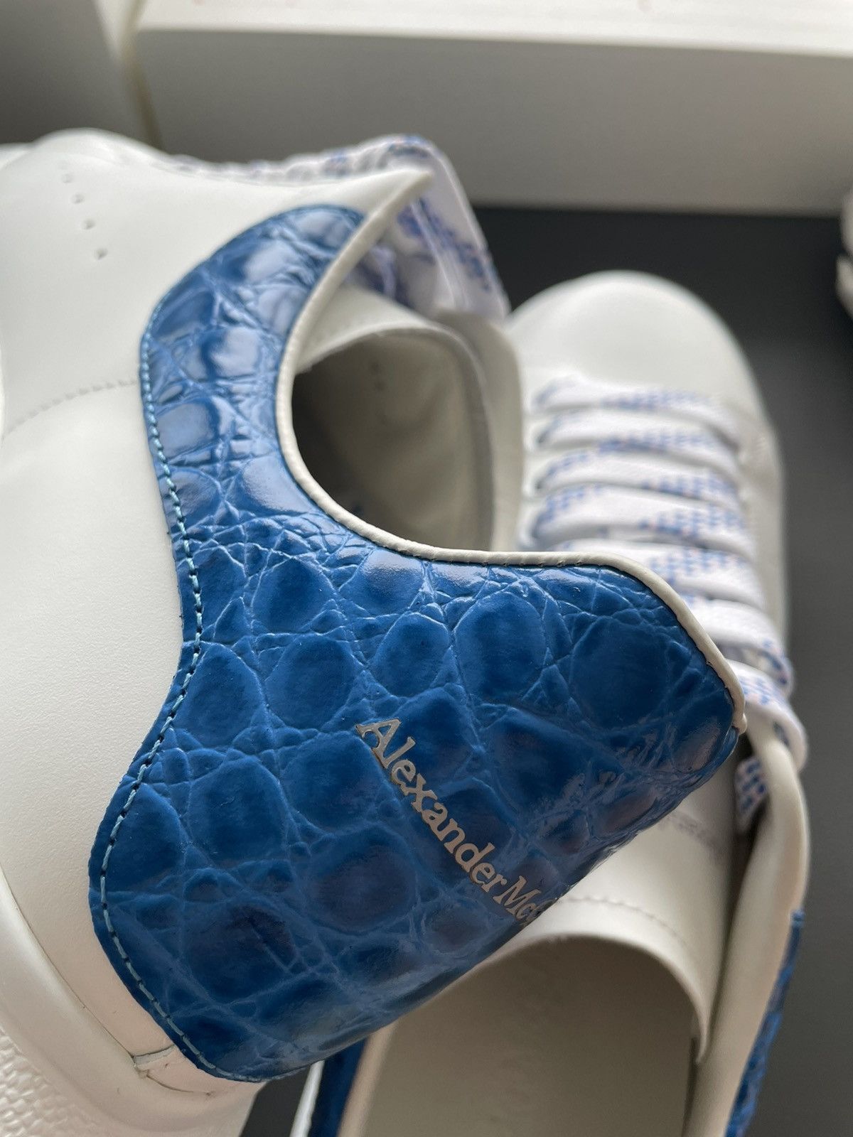 Alexander McQueen Signature Limited Edition New Iconic Leather Croc Sneaker Size US 11 / EU 44 - 21 Thumbnail