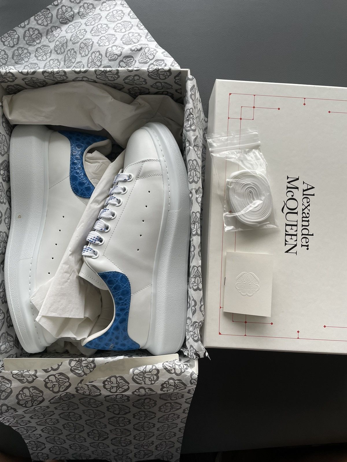 Alexander McQueen Signature Limited Edition New Iconic Leather Croc Sneaker Size US 11 / EU 44 - 6 Thumbnail
