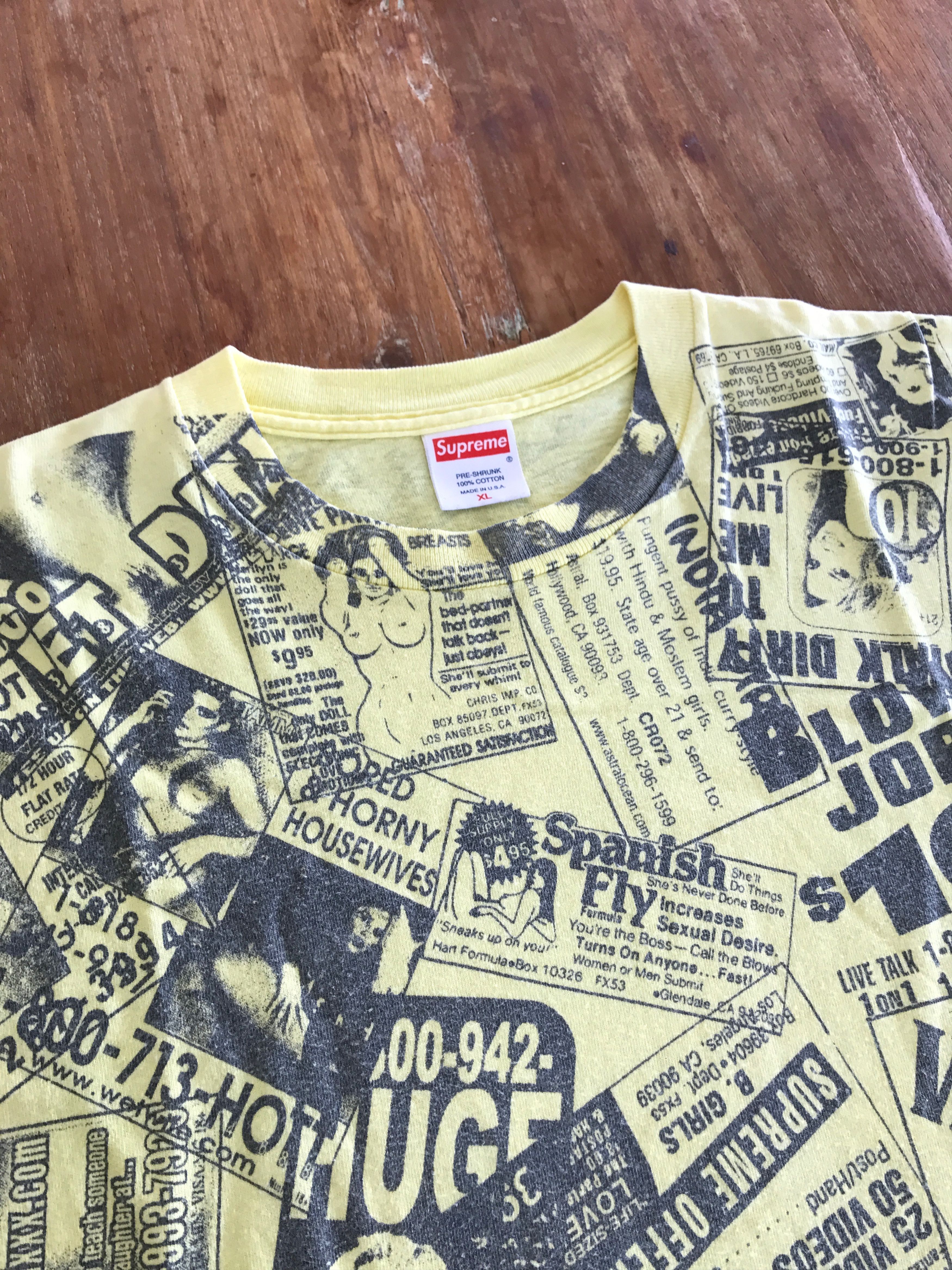 Supreme 2001 Porn Tee Size US XL / EU 56 / 4 - 6 Thumbnail