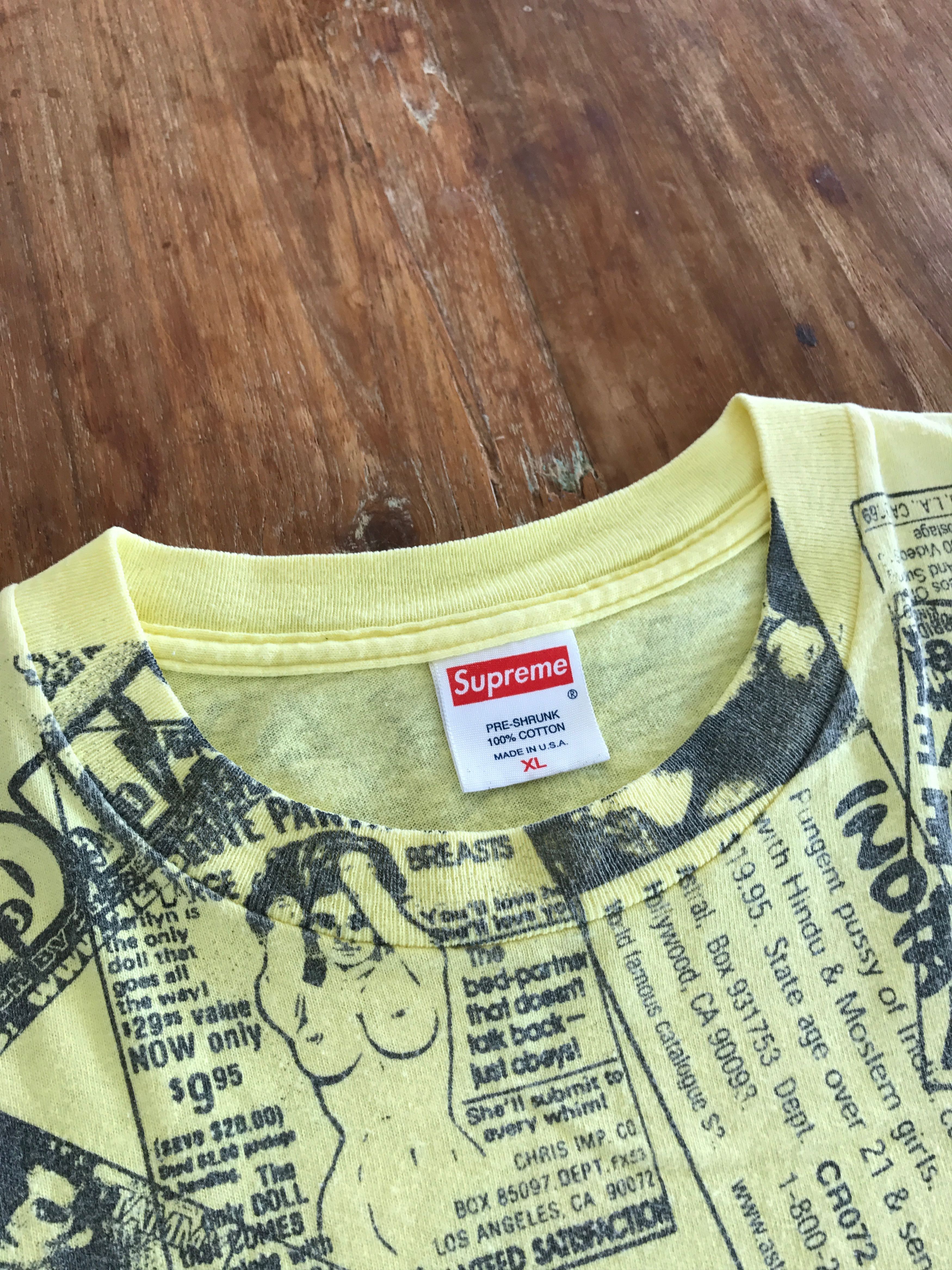 Supreme 2001 Porn Tee Size US XL / EU 56 / 4 - 4 Thumbnail