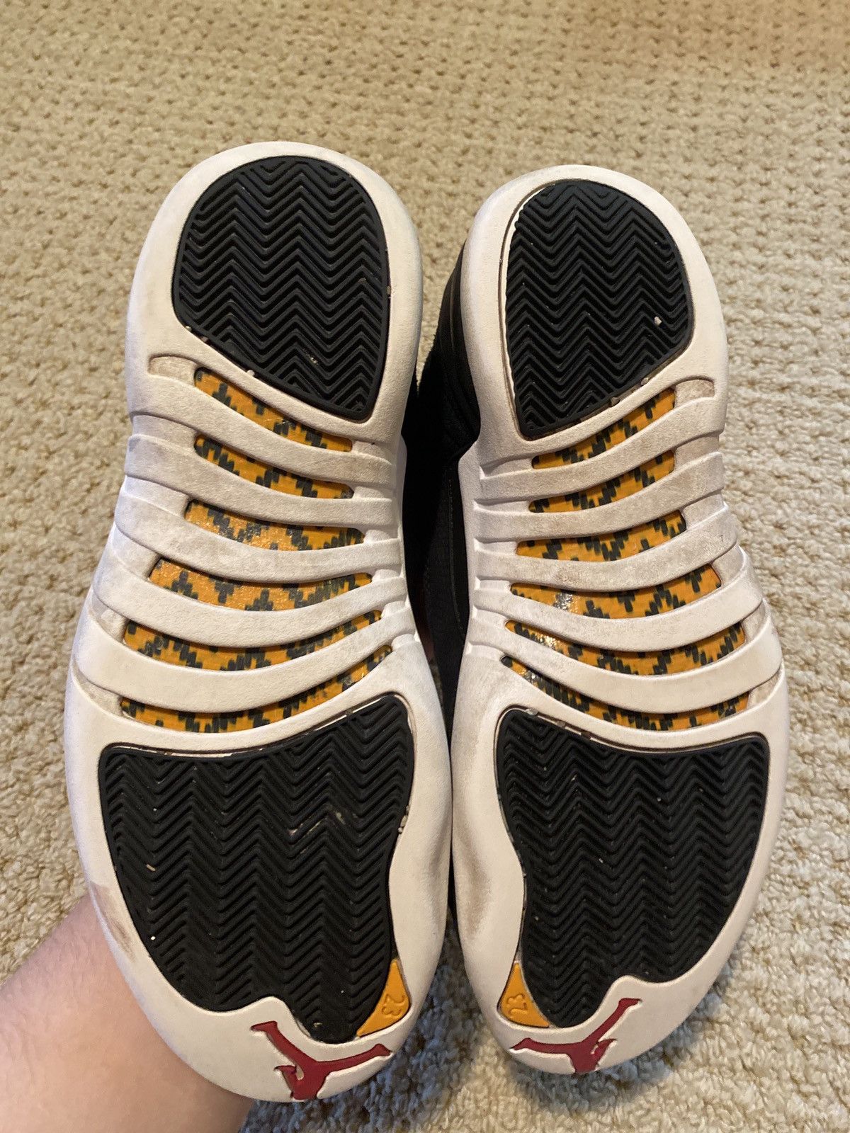 Jordan Brand Air Jordan 12 Reverse Taxi 2019 Size US 10.5 / EU 43-44 - 4 Thumbnail
