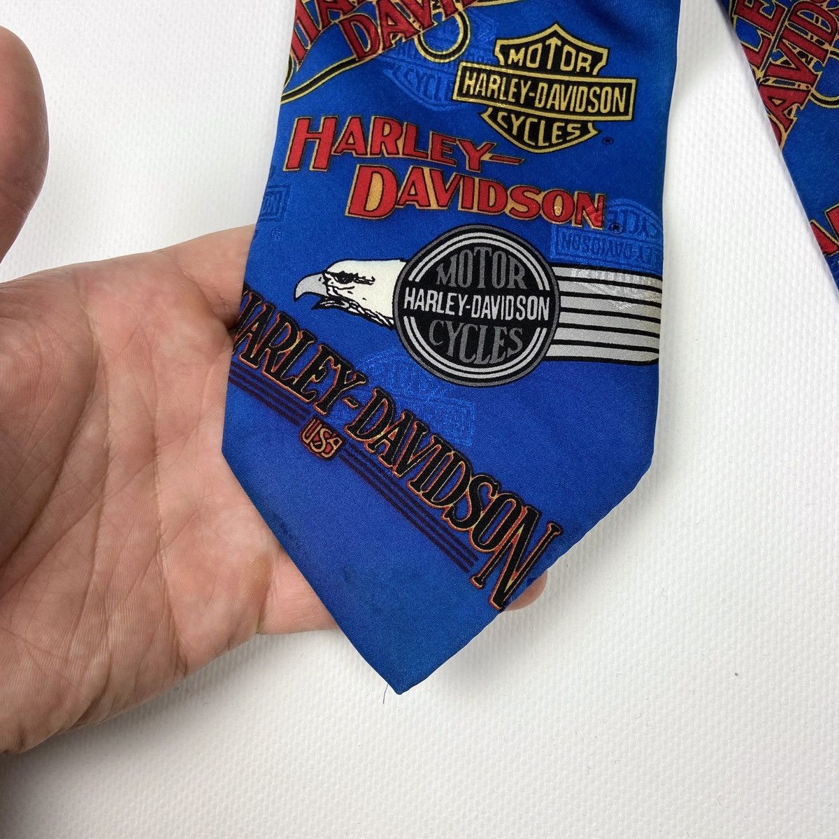 Ralph Marlin Vintage 90s Ralph Marlin Harley Davidson Tie USA biker rare Size ONE SIZE - 2 Thumbnail