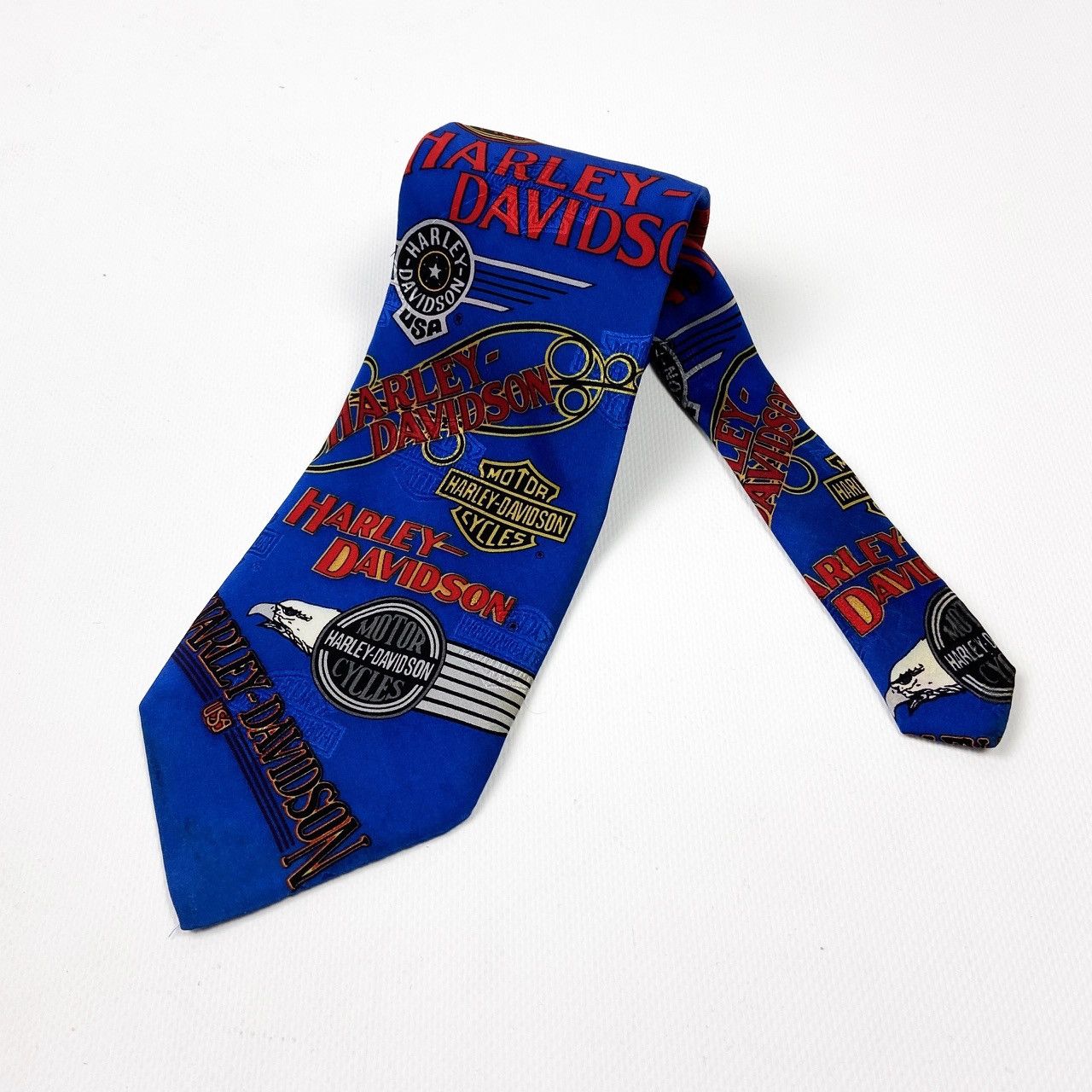 Ralph Marlin Vintage 90s Ralph Marlin Harley Davidson Tie USA biker rare Size ONE SIZE - 1 Thumbnail