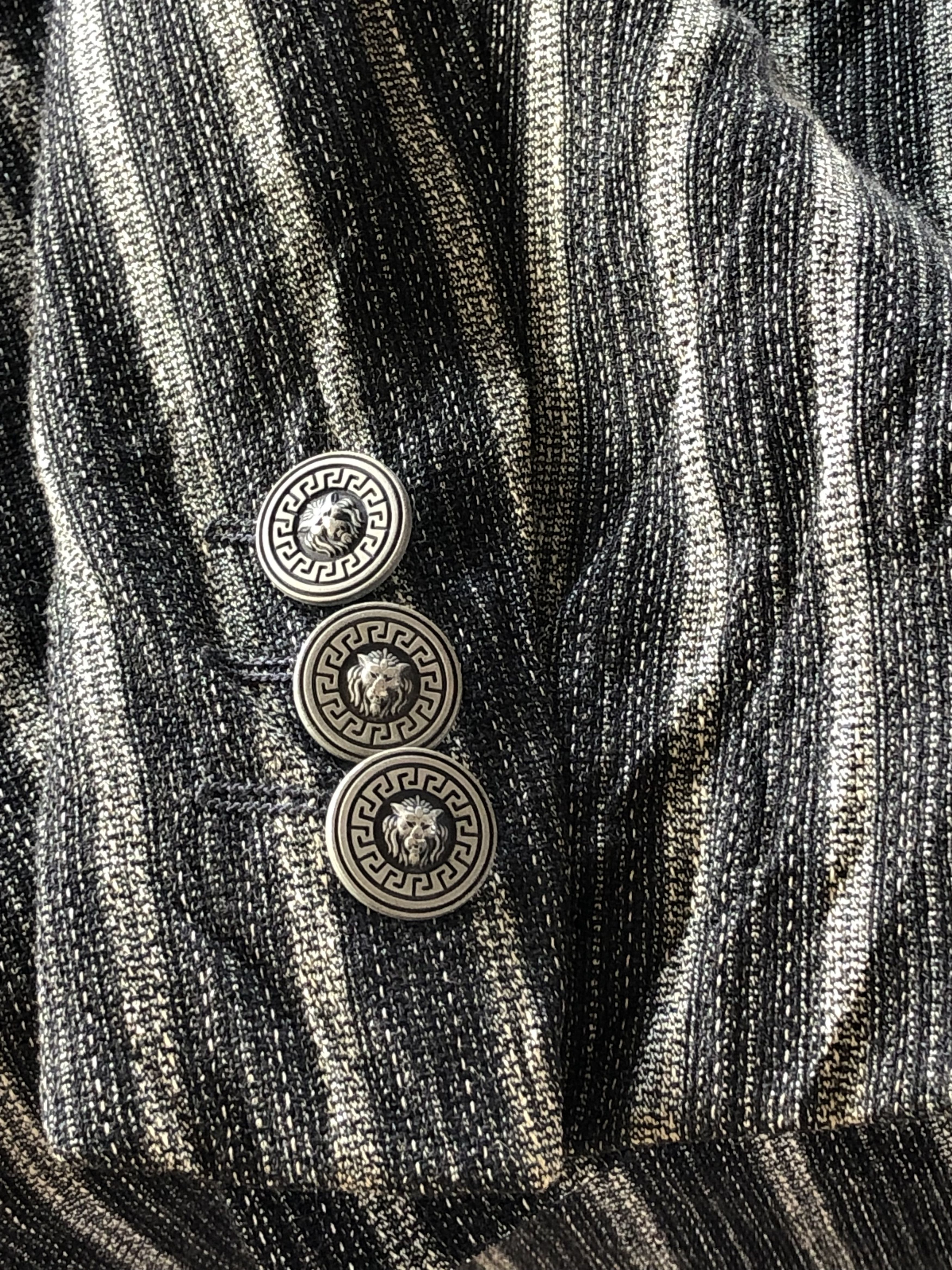 Versace RARE🔥VINTAGE VERSACE VERSUS CHORE DOUBLE BREASTED JACKET Size US L / EU 52-54 / 3 - 5 Thumbnail