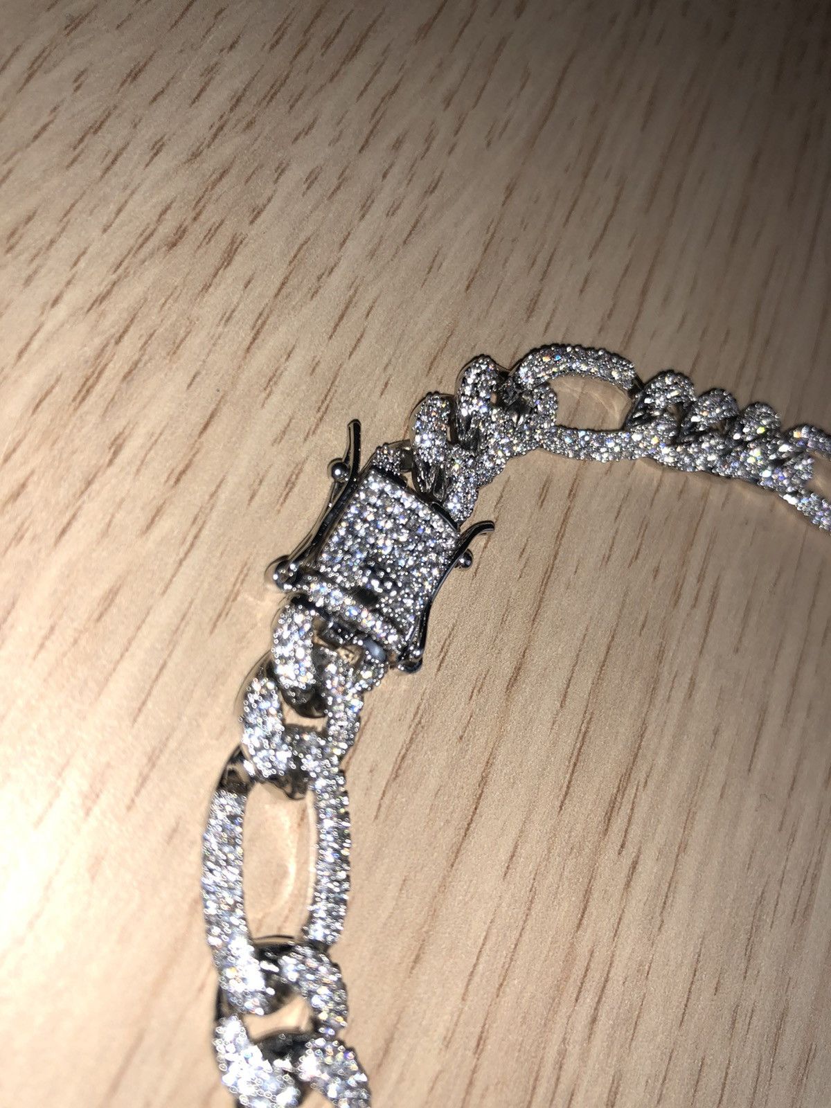 Iced Out Figaro Cuban Necklace Diamond Chain Figaro Chain