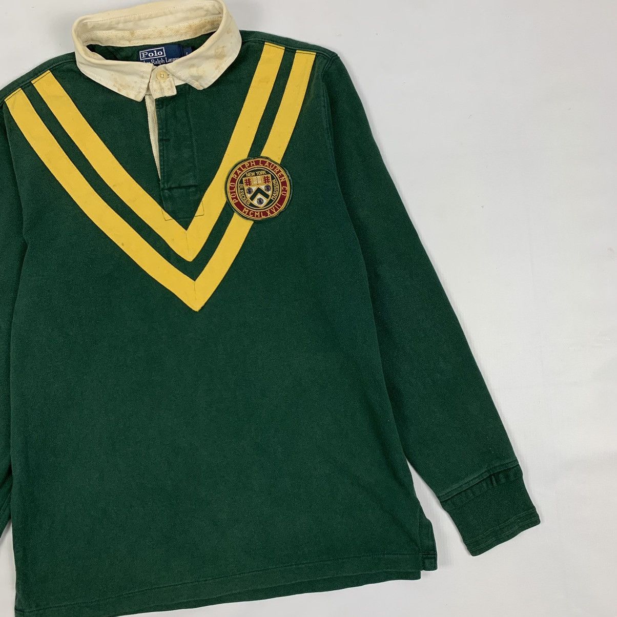 Polo Ralph Lauren × Ralph Lauren × Vintage Vintage Polo Ralph Lauren Long Sleeve Rugby Shirt Size US L / EU 52-54 / 3 - 3 Thumbnail