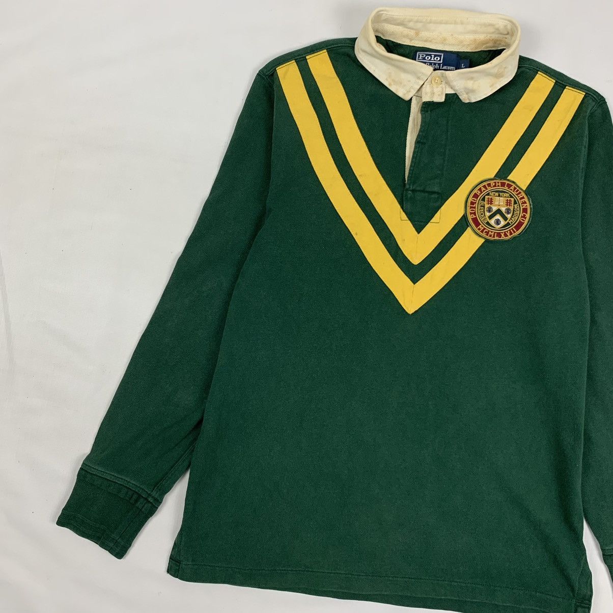 Polo Ralph Lauren × Ralph Lauren × Vintage Vintage Polo Ralph Lauren Long Sleeve Rugby Shirt Size US L / EU 52-54 / 3 - 2 Thumbnail