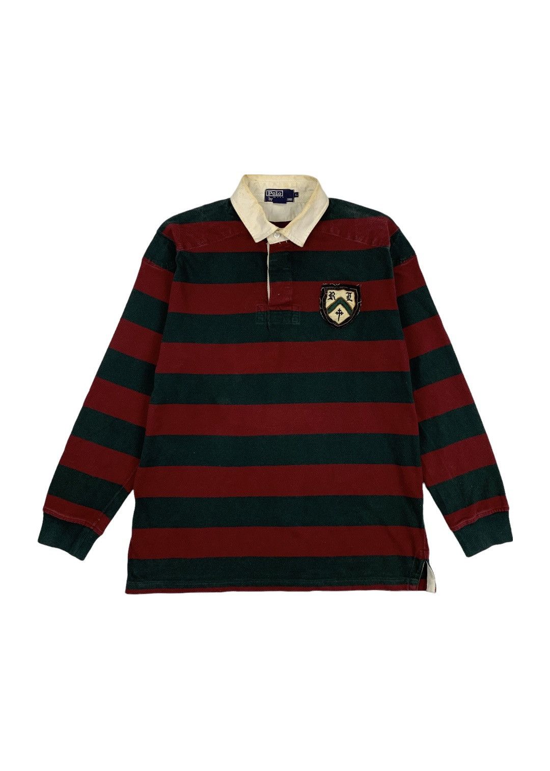 Polo Ralph Lauren Vintage Polo Ralph Lauren Long Sleeve Rugby Shirt Size US L / EU 52-54 / 3 - 1 Thumbnail