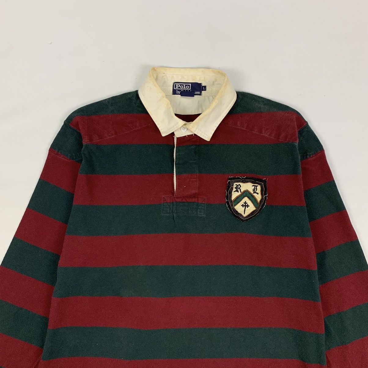 Polo Ralph Lauren Vintage Polo Ralph Lauren Long Sleeve Rugby Shirt Size US L / EU 52-54 / 3 - 4 Thumbnail