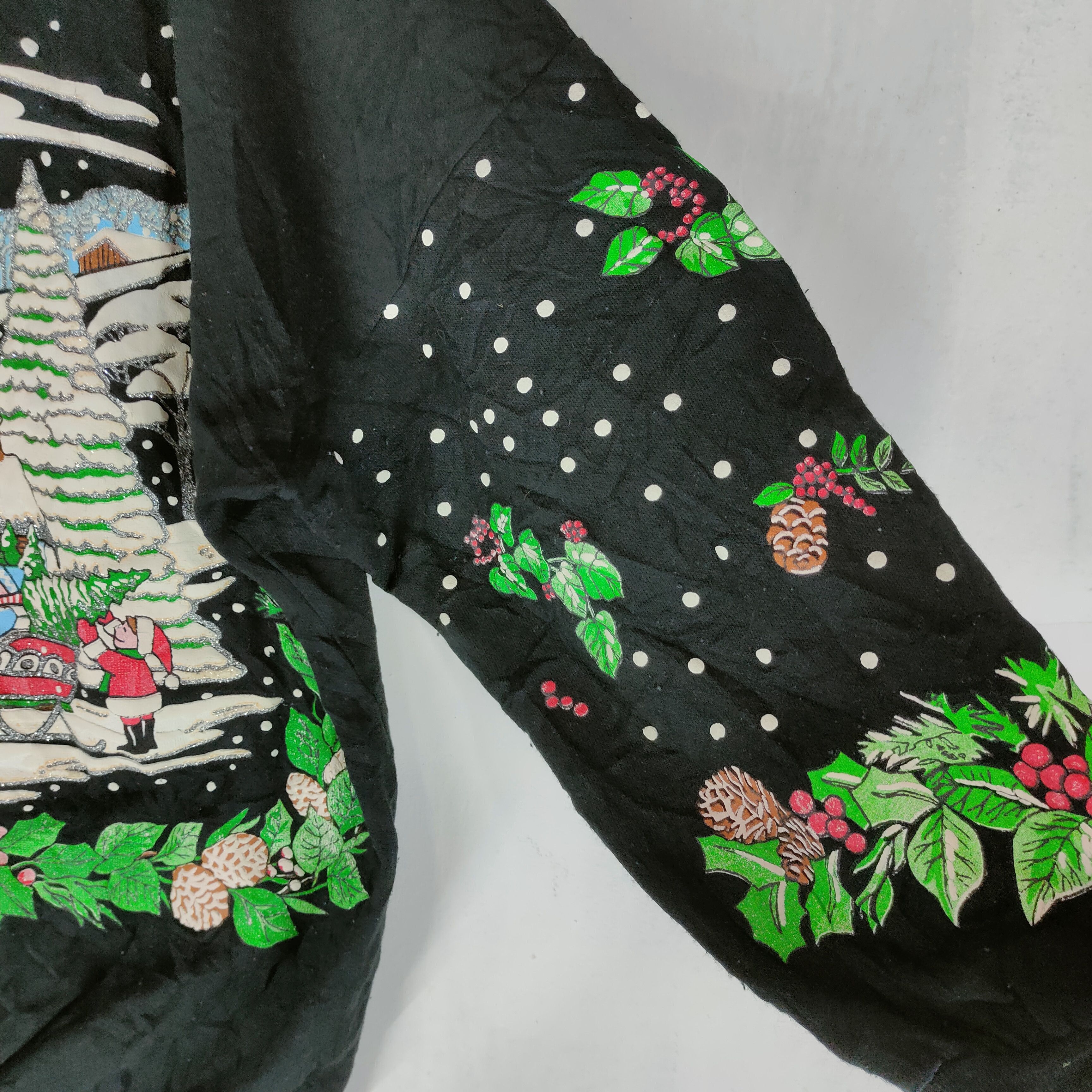 Vintage Vintage CHRISTMAS SANTA SNOW Fullprint Pullover Sweatshirt Size US L / EU 52-54 / 3 - 4 Thumbnail