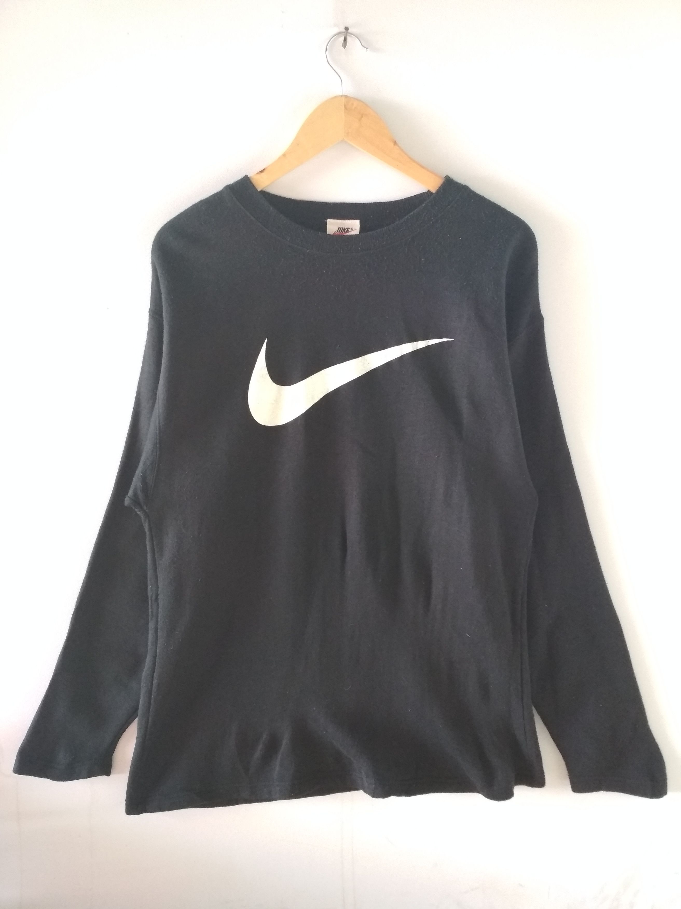 Nike NIKE VINTAGE 90s BIG SWOOSH LOGO WHITE TAG RARE SWEATSHIRT Size US M / EU 48-50 / 2 - 1 Thumbnail