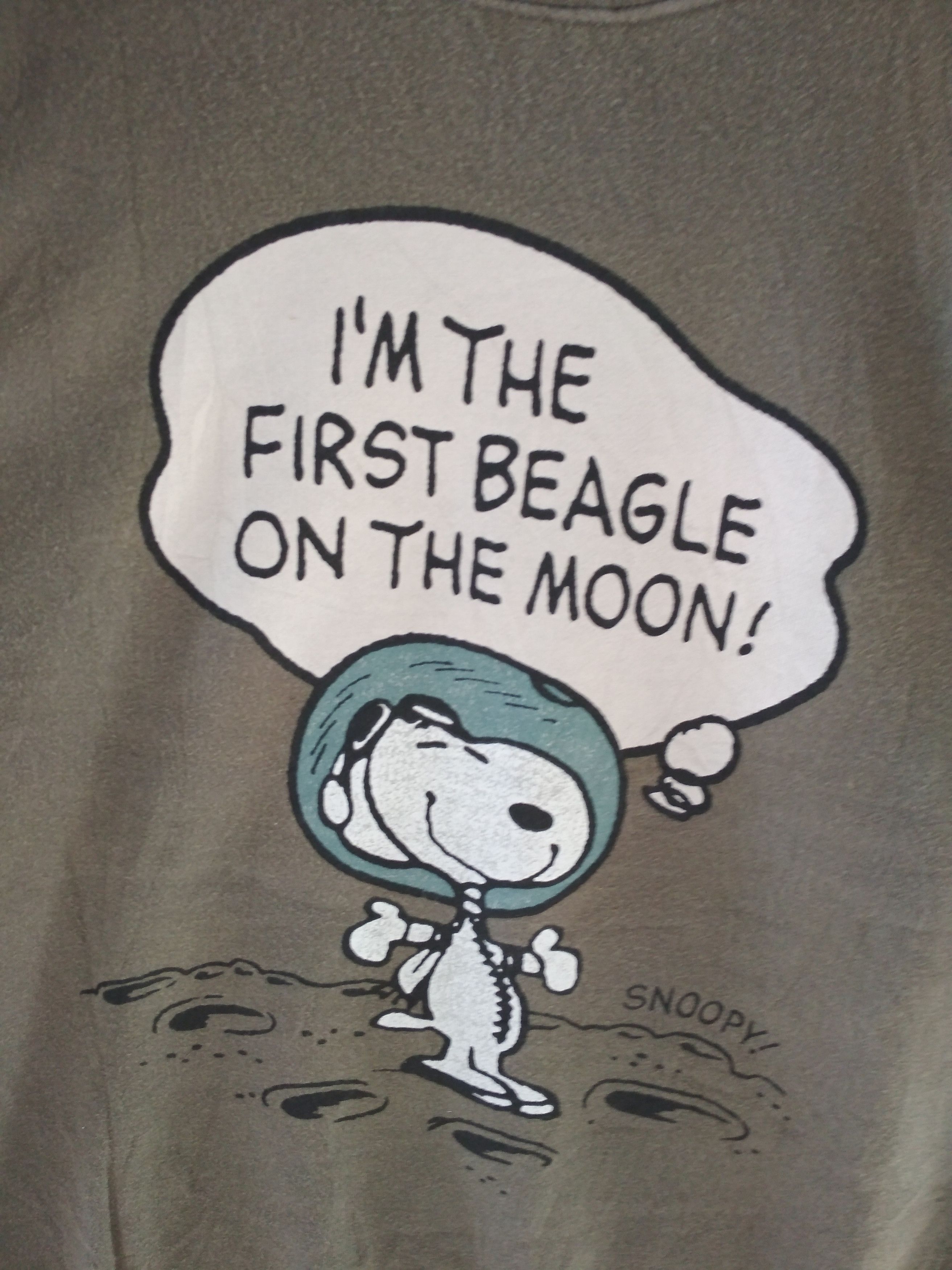 Peanuts SNOOPY PEANUT Astronaut Moon Big Print UT Sweatshirt Size US L / EU 52-54 / 3 - 2 Thumbnail