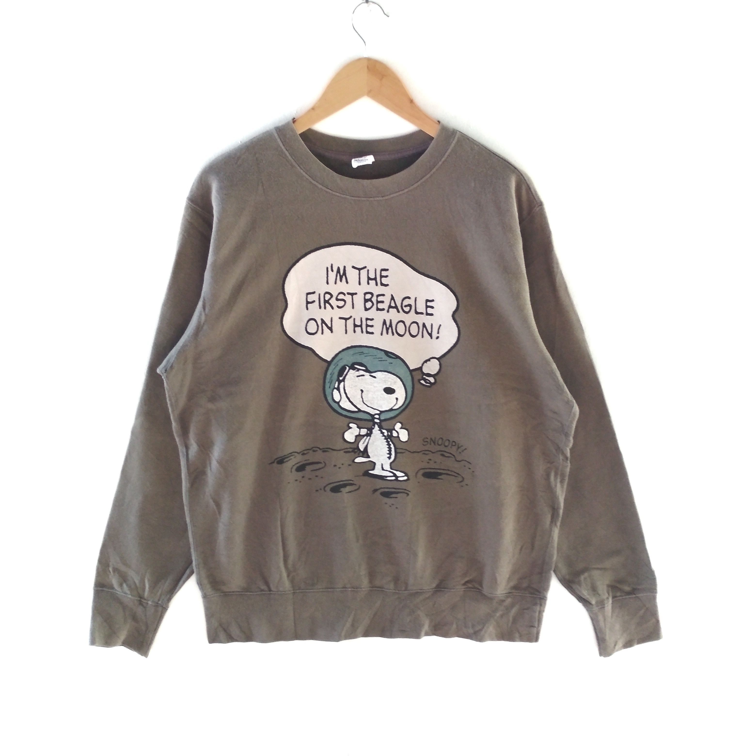 Peanuts SNOOPY PEANUT Astronaut Moon Big Print UT Sweatshirt Size US L / EU 52-54 / 3 - 1 Thumbnail