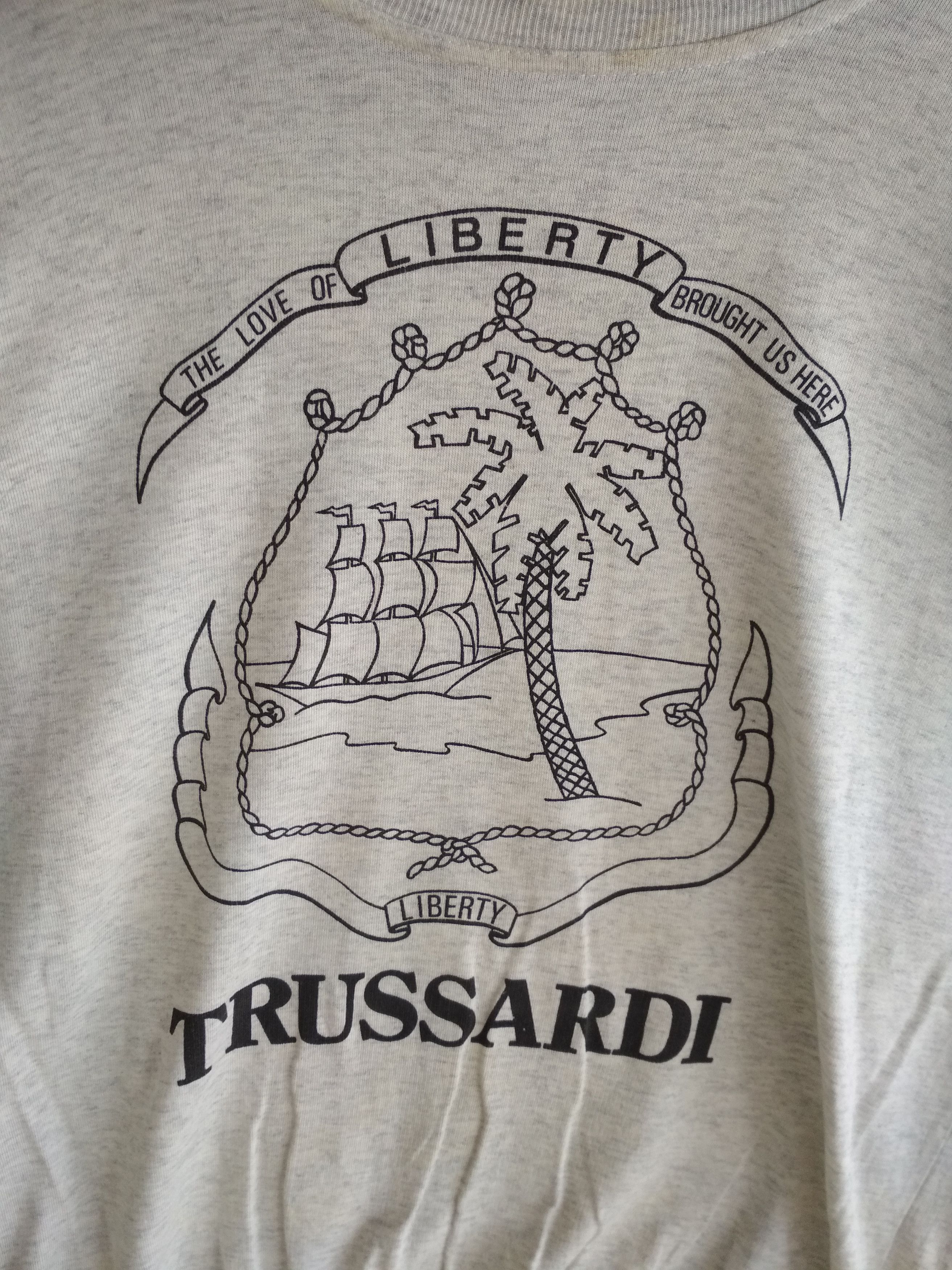 Trussardi VINTAGE TRUSSARDI MADE IN ITALY BIG SPELL OUT SWEATSHIRT Size US L / EU 52-54 / 3 - 2 Thumbnail