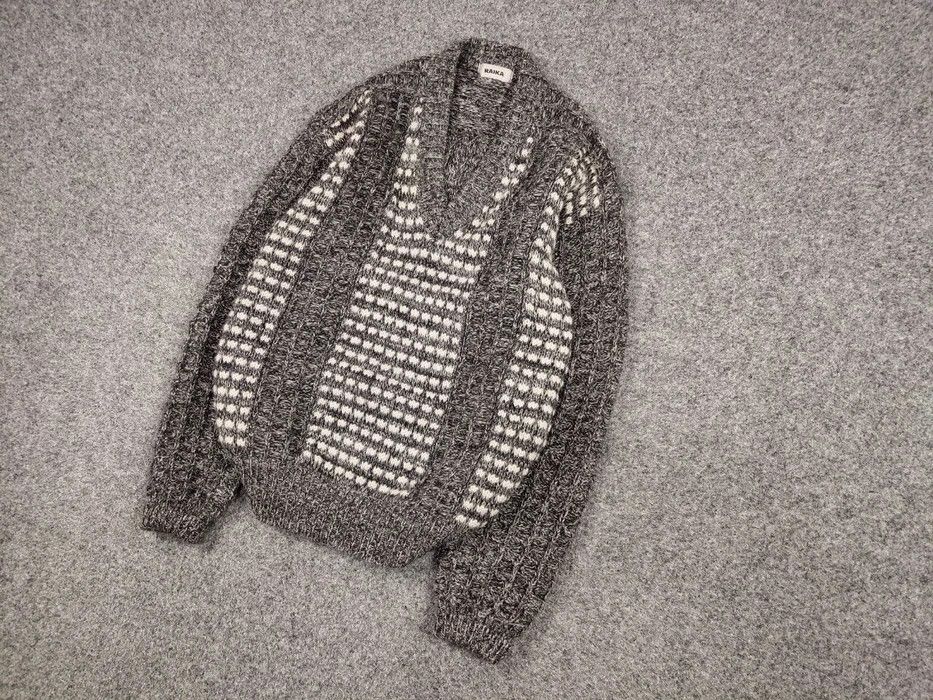 Japanese Brand Archival Vintage Raika Japanese Hand Knitted Gray Sweater Size US L / EU 52-54 / 3 - 2 Thumbnail