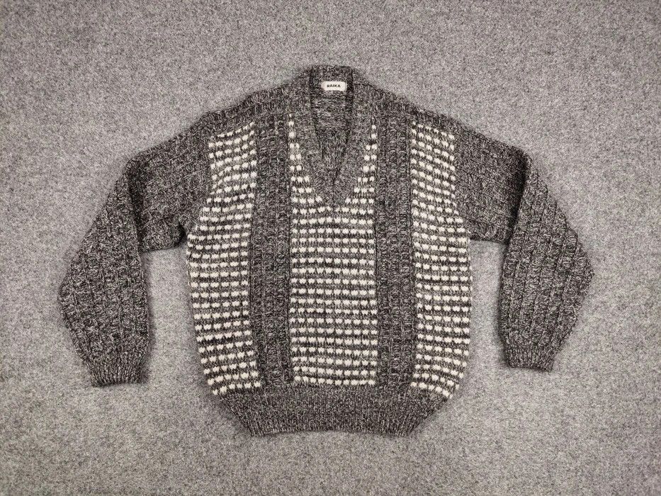 Japanese Brand Archival Vintage Raika Japanese Hand Knitted Gray Sweater Size US L / EU 52-54 / 3 - 6 Thumbnail