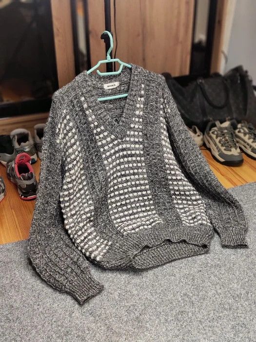 Japanese Brand Archival Vintage Raika Japanese Hand Knitted Gray Sweater Size US L / EU 52-54 / 3 - 9 Thumbnail