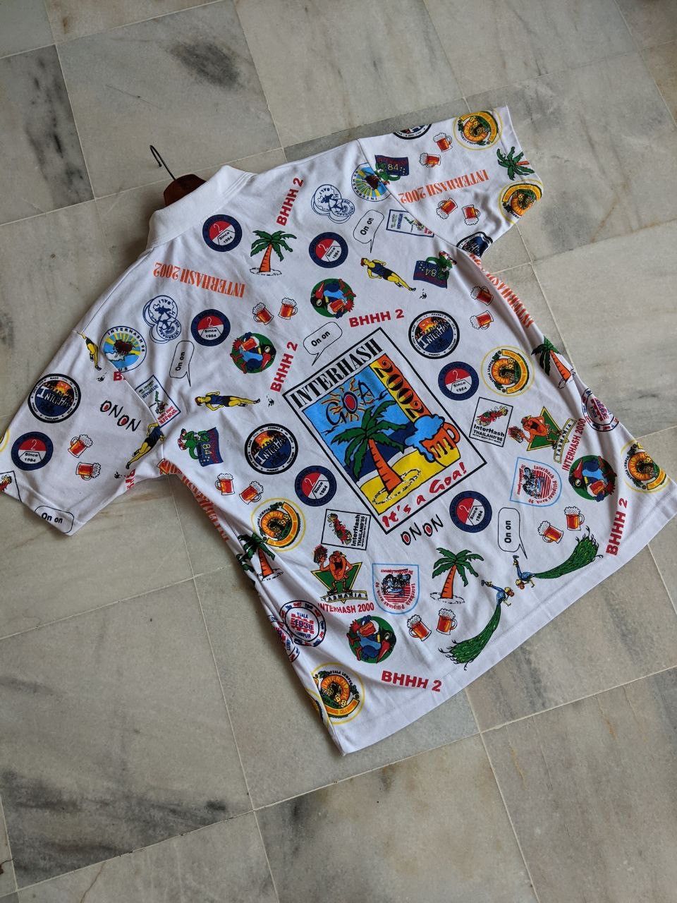 Other Vtg Goa Interhash 2002 Marathon Polo Tee x Hawaiian Shirt Size US XL / EU 56 / 4 - 9 Thumbnail