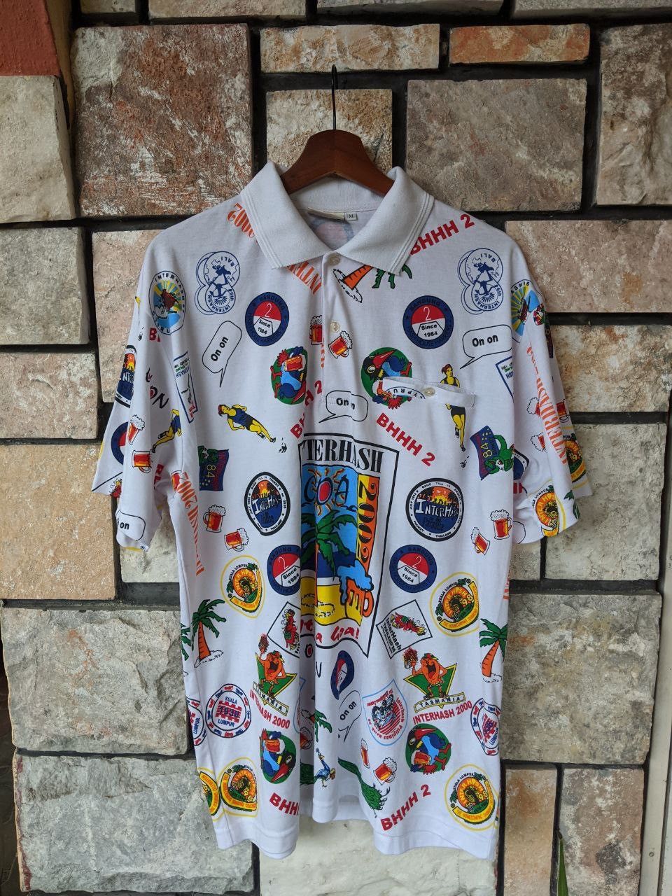 Other Vtg Goa Interhash 2002 Marathon Polo Tee x Hawaiian Shirt Size US XL / EU 56 / 4 - 1 Thumbnail