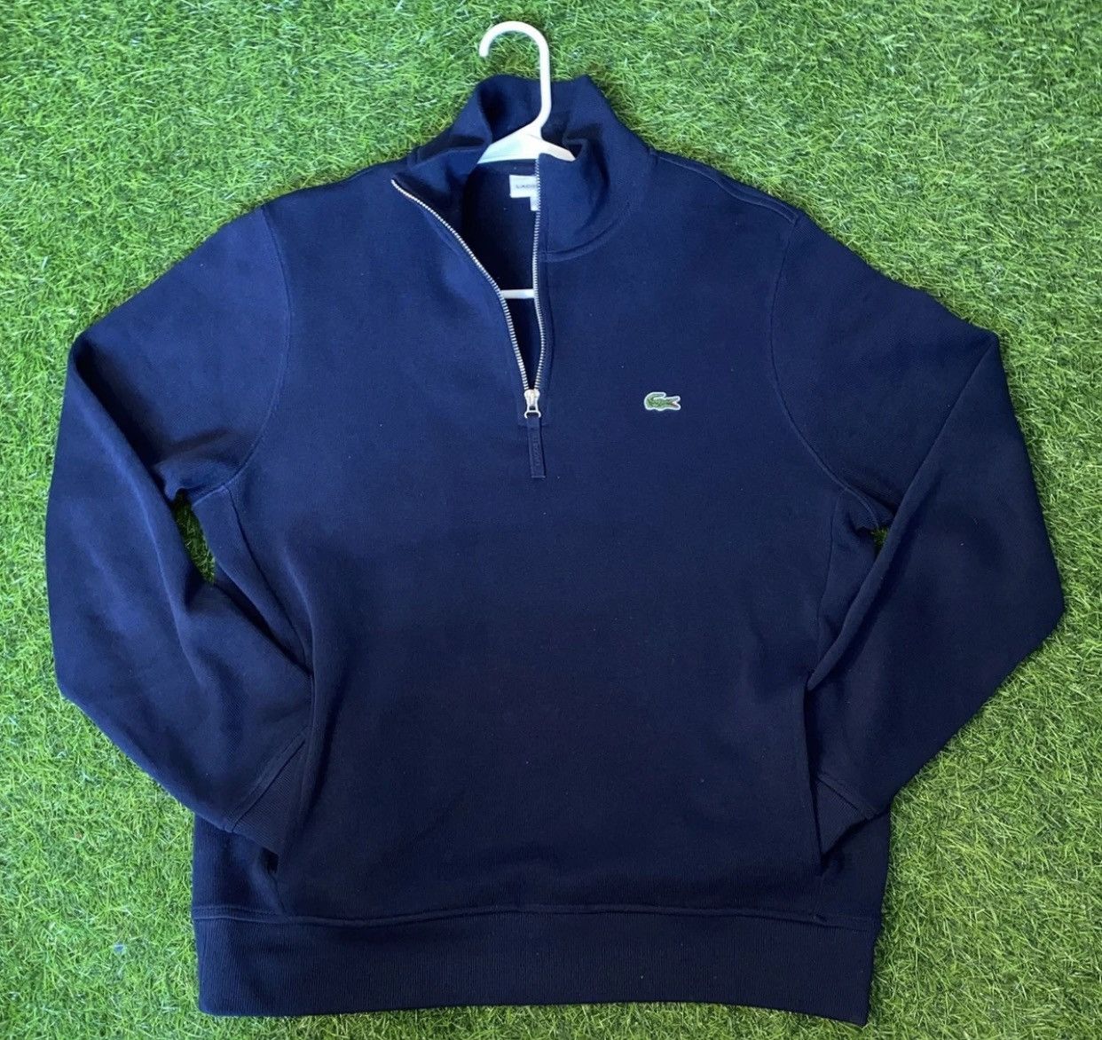Lacoste Sweater Turtle Neck Zip Up Size Large real Barely