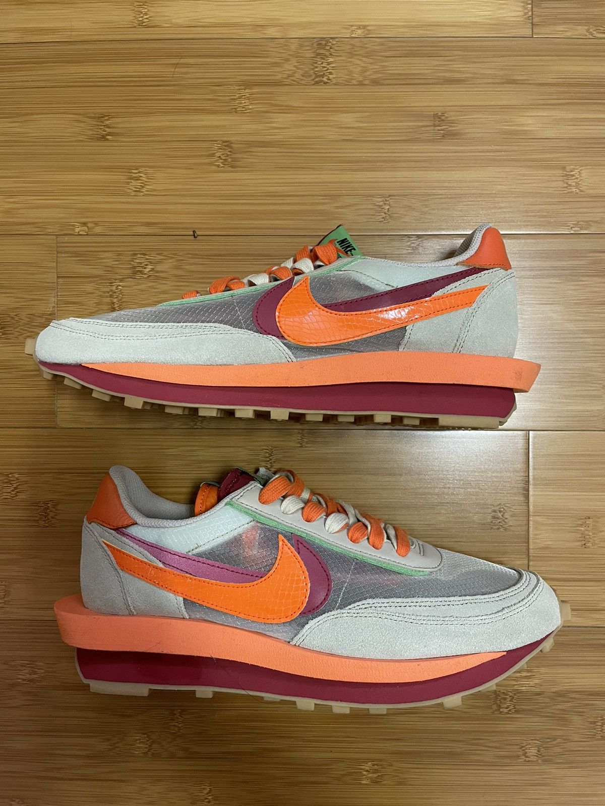 CLOT × Nike × Sacai CLOT x sacai Nike LDWaffle “Orange Blaze” Size US 10 / EU 43 - 1 Thumbnail