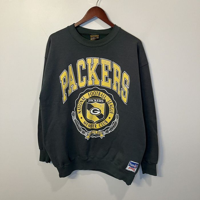 Vintage VTG NFL Green Bay Packers Big Logo Nutmeg Crewneck Sweater ...