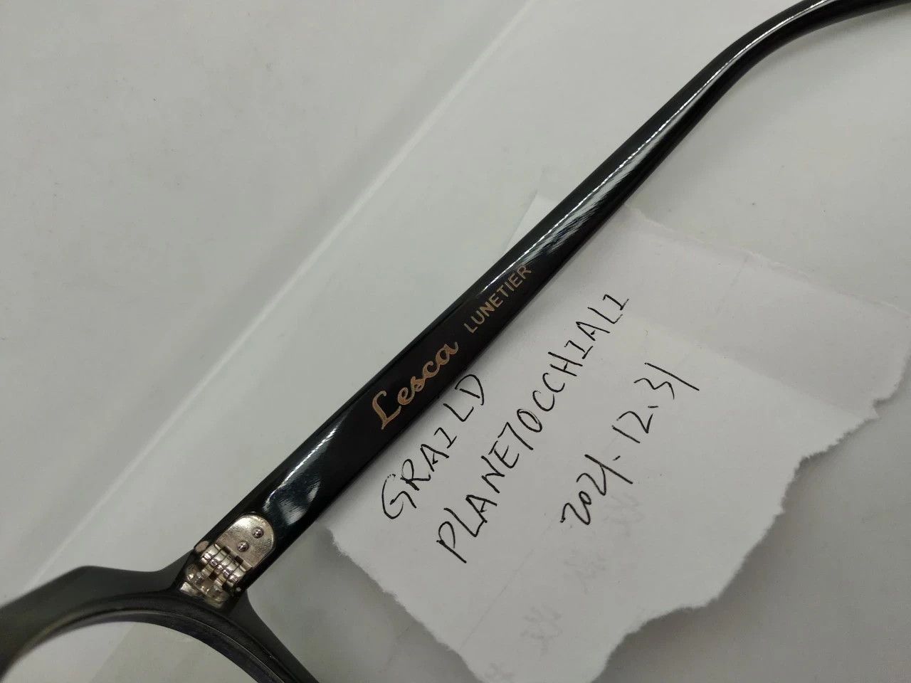 Lesca Lunetier Lesca Lunetier Genuine Horn Corbusier Architect Eyeglasses Size 42 - 7 Thumbnail