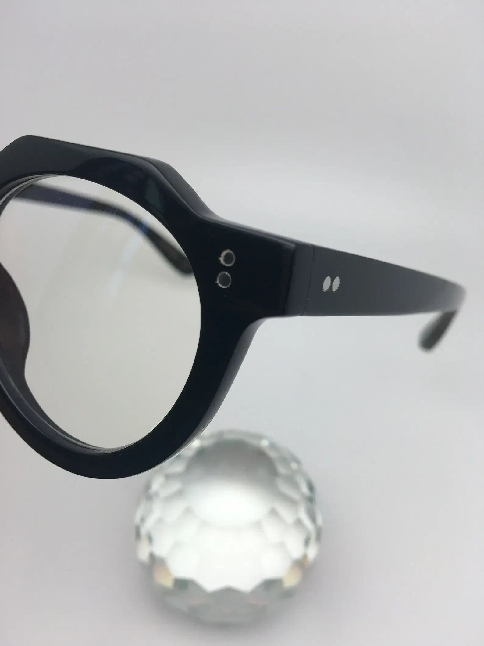 Lesca Lunetier Lesca Lunetier Genuine Horn Corbusier Architect Eyeglasses Size 42 - 3 Thumbnail
