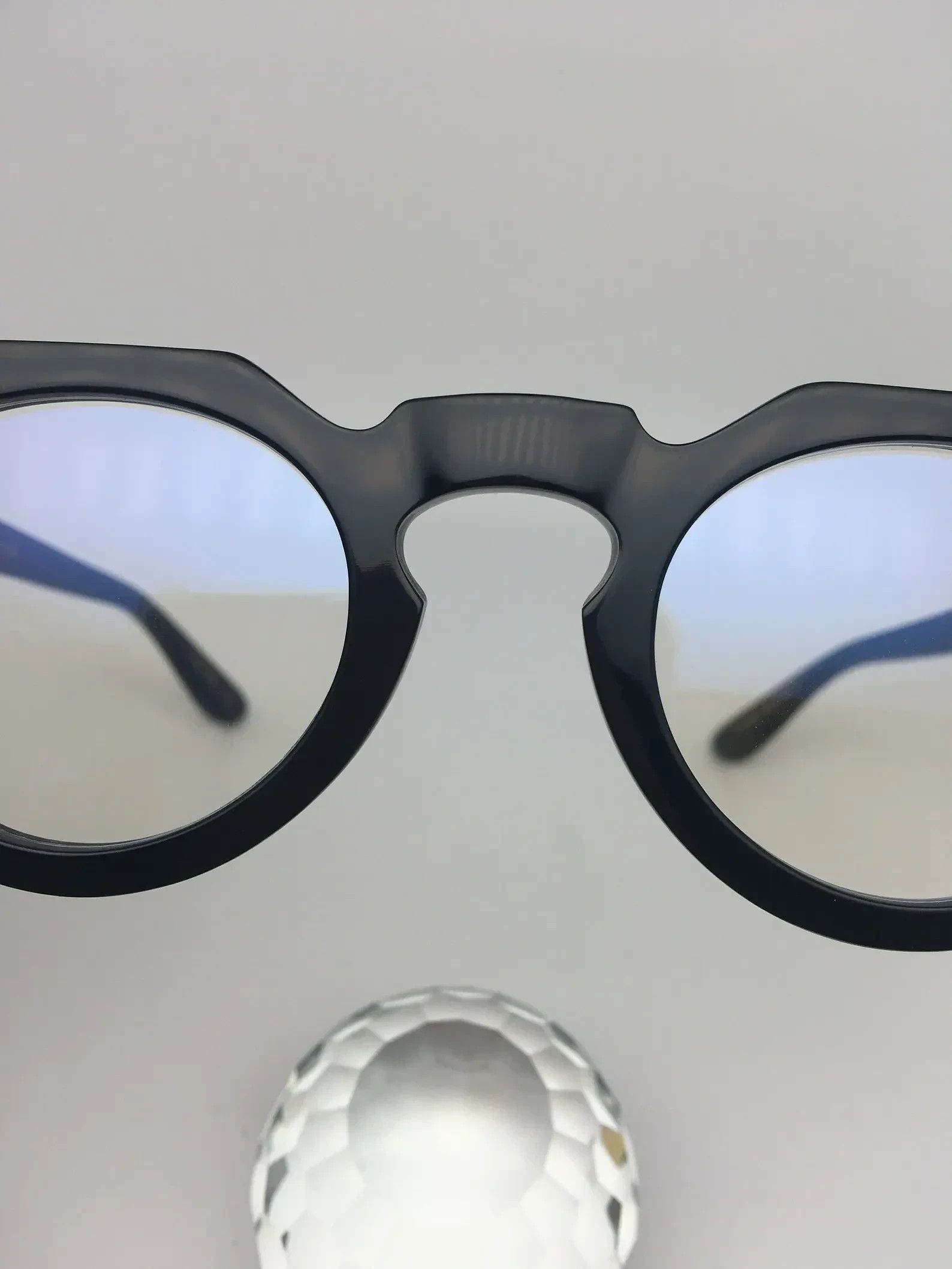 Lesca Lunetier Lesca Lunetier Genuine Horn Corbusier Architect Eyeglasses Size 42 - 4 Thumbnail