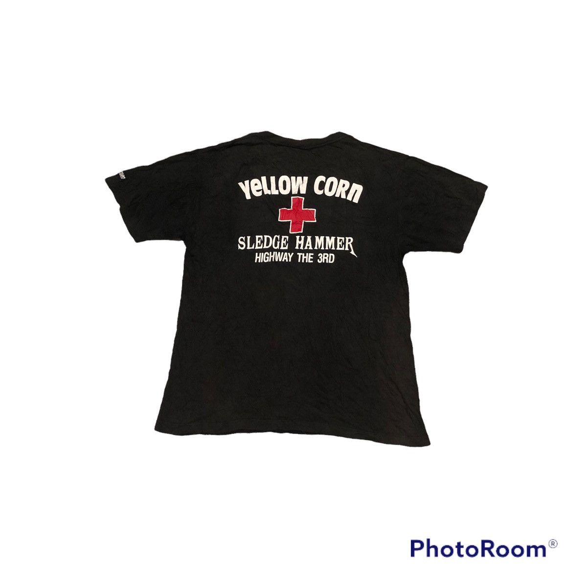 Vintage Yellow Corn Faded Black Tee