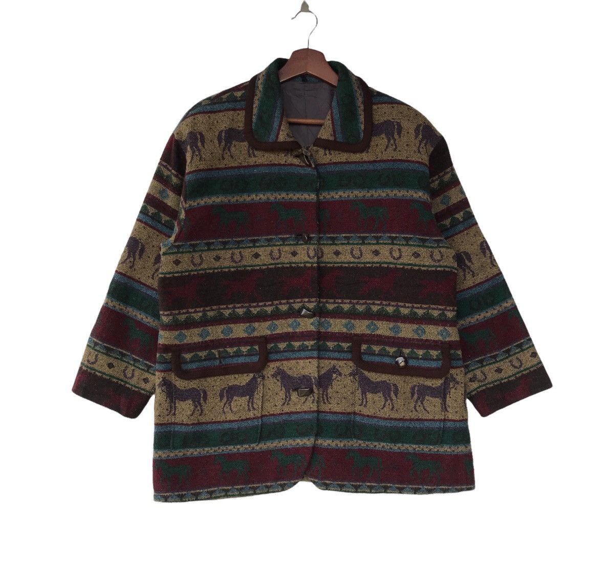 Japanese Brand × Vintage Japanese Zebra Design Wool Navajo Jacket Size M / US 6-8 / IT 42-44 - 1 Thumbnail