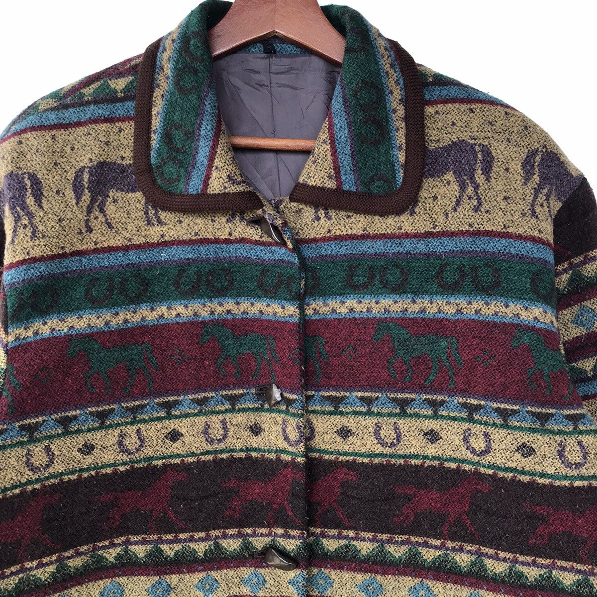 Japanese Brand × Vintage Japanese Zebra Design Wool Navajo Jacket Size M / US 6-8 / IT 42-44 - 8 Thumbnail