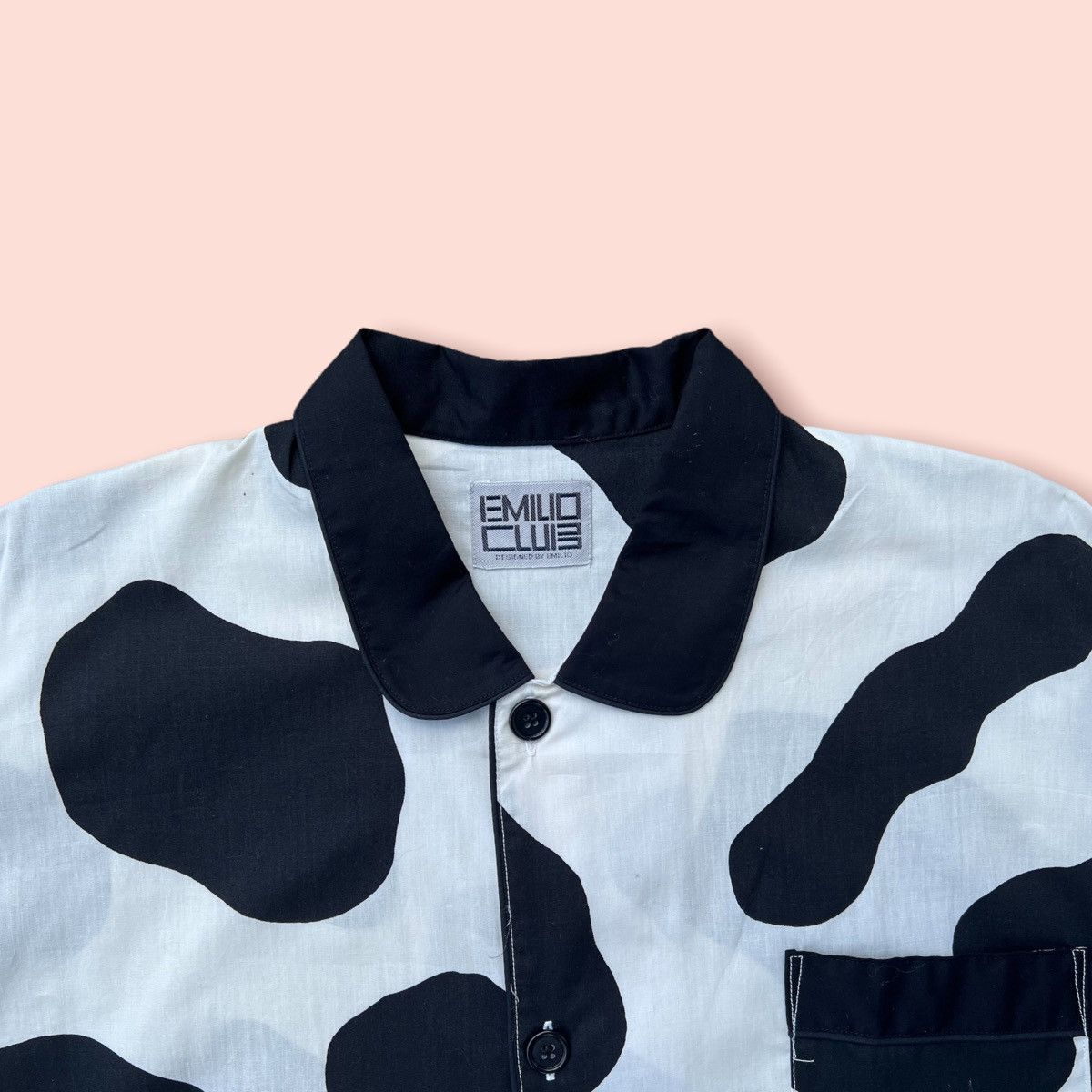 Japanese Brand × Vintage VINTAGE EMILIO CLUB MILK COW BUTTON UP SHIRT Size US L / EU 52-54 / 3 - 10 Thumbnail