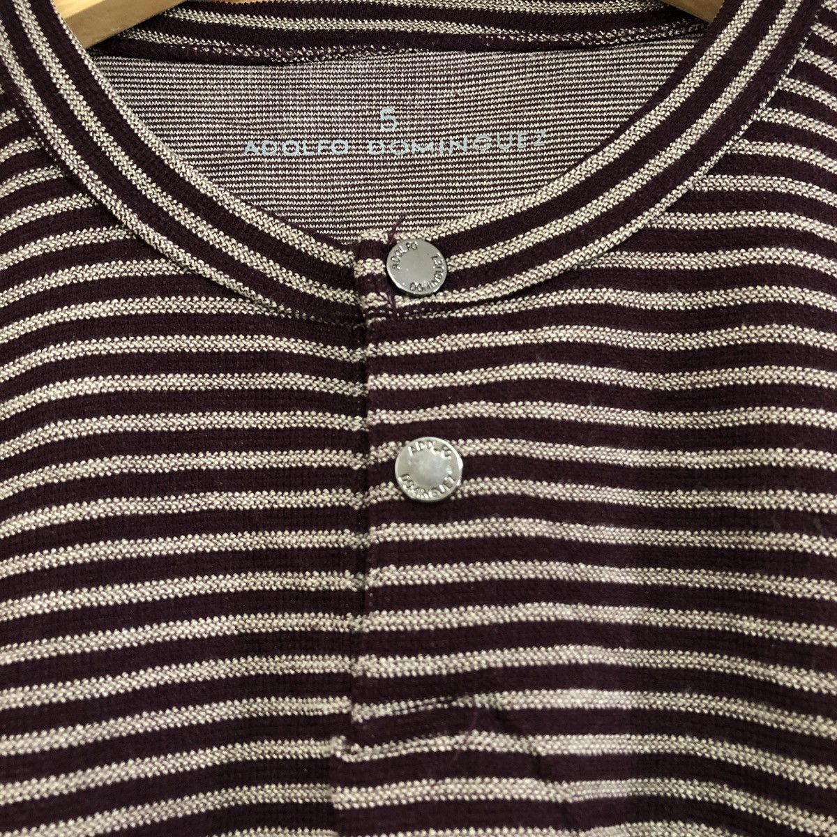 Adolfo Dominguez Adolfo Dominguez Striped 2 Button T-Shirt Size US L / EU 52-54 / 3 - 2 Thumbnail