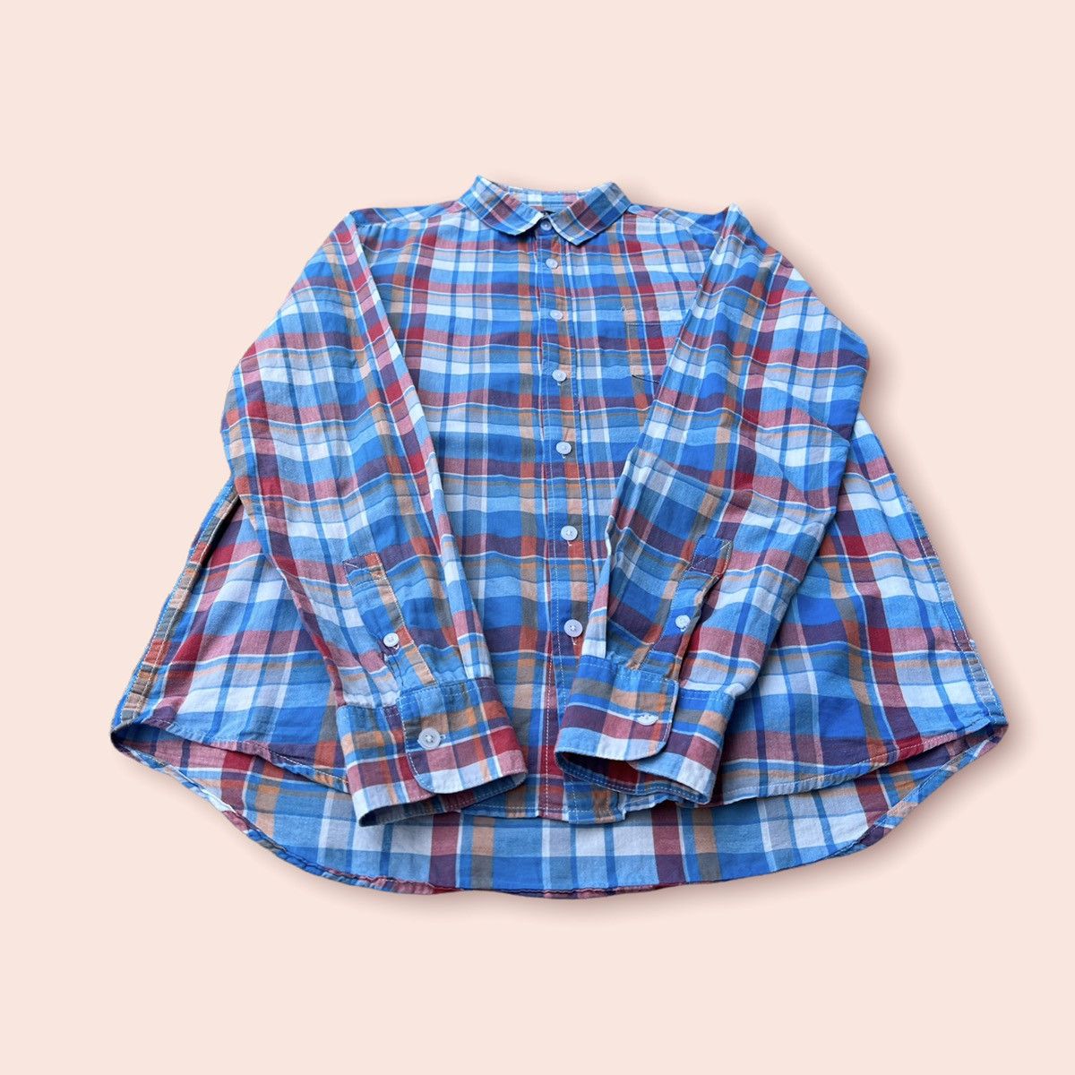 Cheap Monday × Flannel × Japanese Brand VINTAGE CHEAP MONDAY PLAID BUTTON UP SHIRT Size US S / EU 44-46 / 1 - 8 Thumbnail