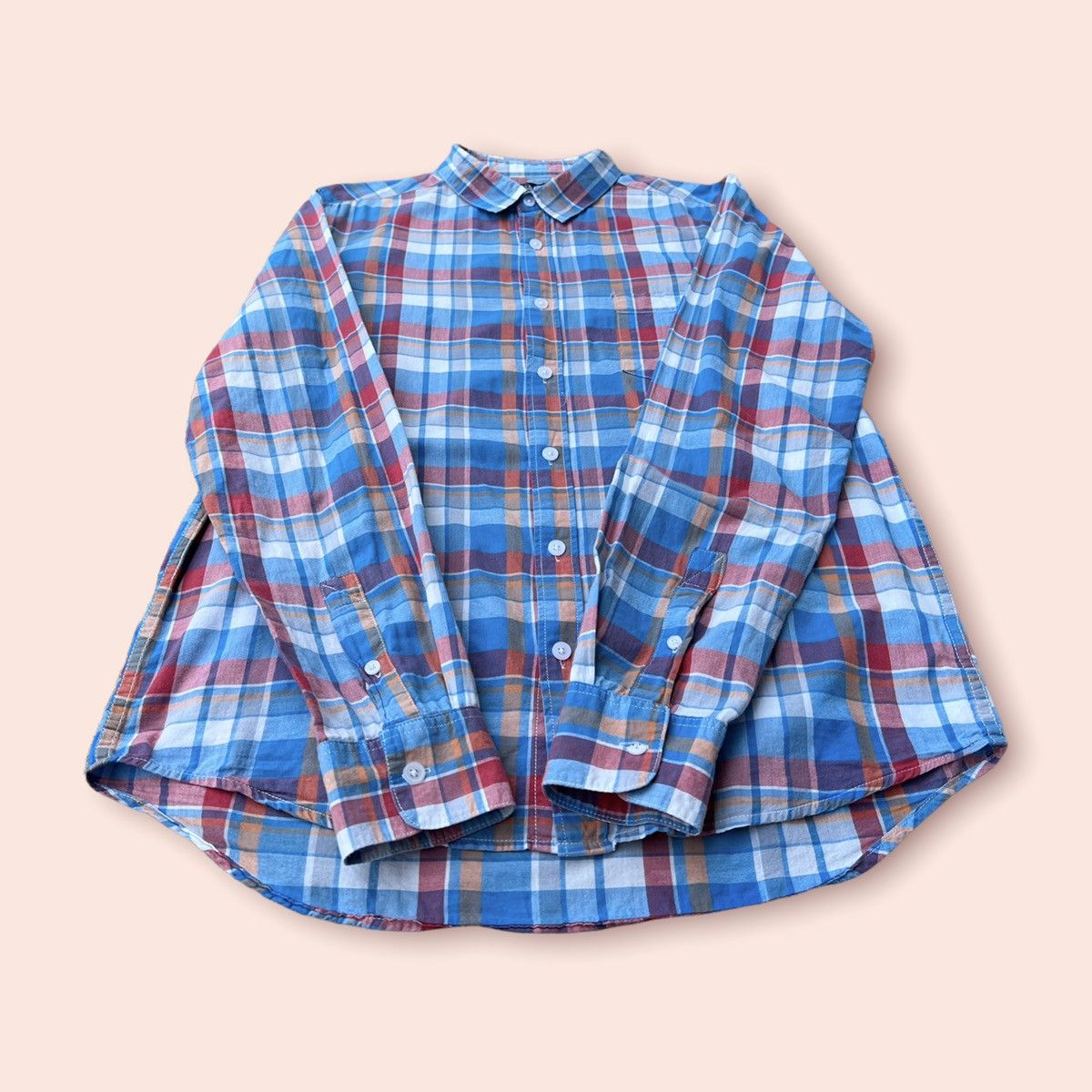 Cheap Monday × Flannel × Japanese Brand VINTAGE CHEAP MONDAY PLAID BUTTON UP SHIRT Size US S / EU 44-46 / 1 - 7 Thumbnail