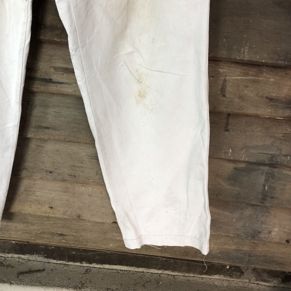 Japanese Brand Ginwash White Faded Cargo Multipocket Pants #H452 Size US 32 / EU 48 - 9 Thumbnail