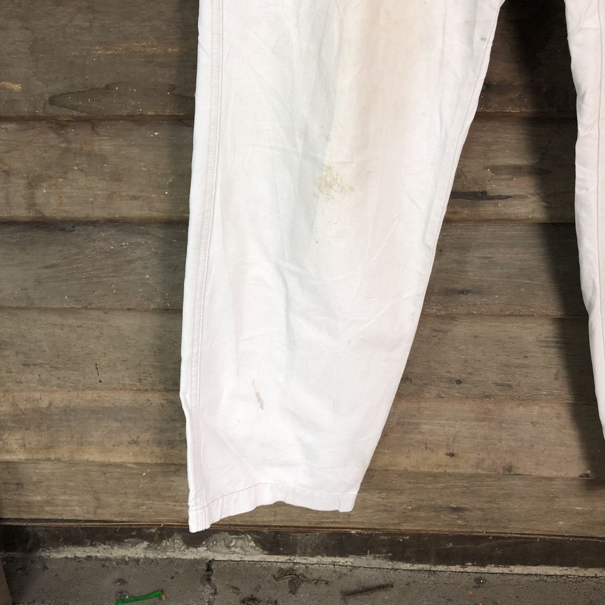Japanese Brand Ginwash White Faded Cargo Multipocket Pants #H452 Size US 32 / EU 48 - 8 Thumbnail