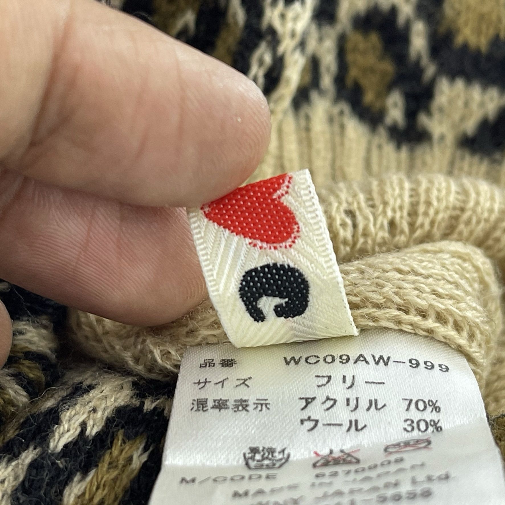 Japanese Brand WC Made In Japan Leopard Design Beanie Hats-BH2066 Size ONE SIZE - 10 Thumbnail