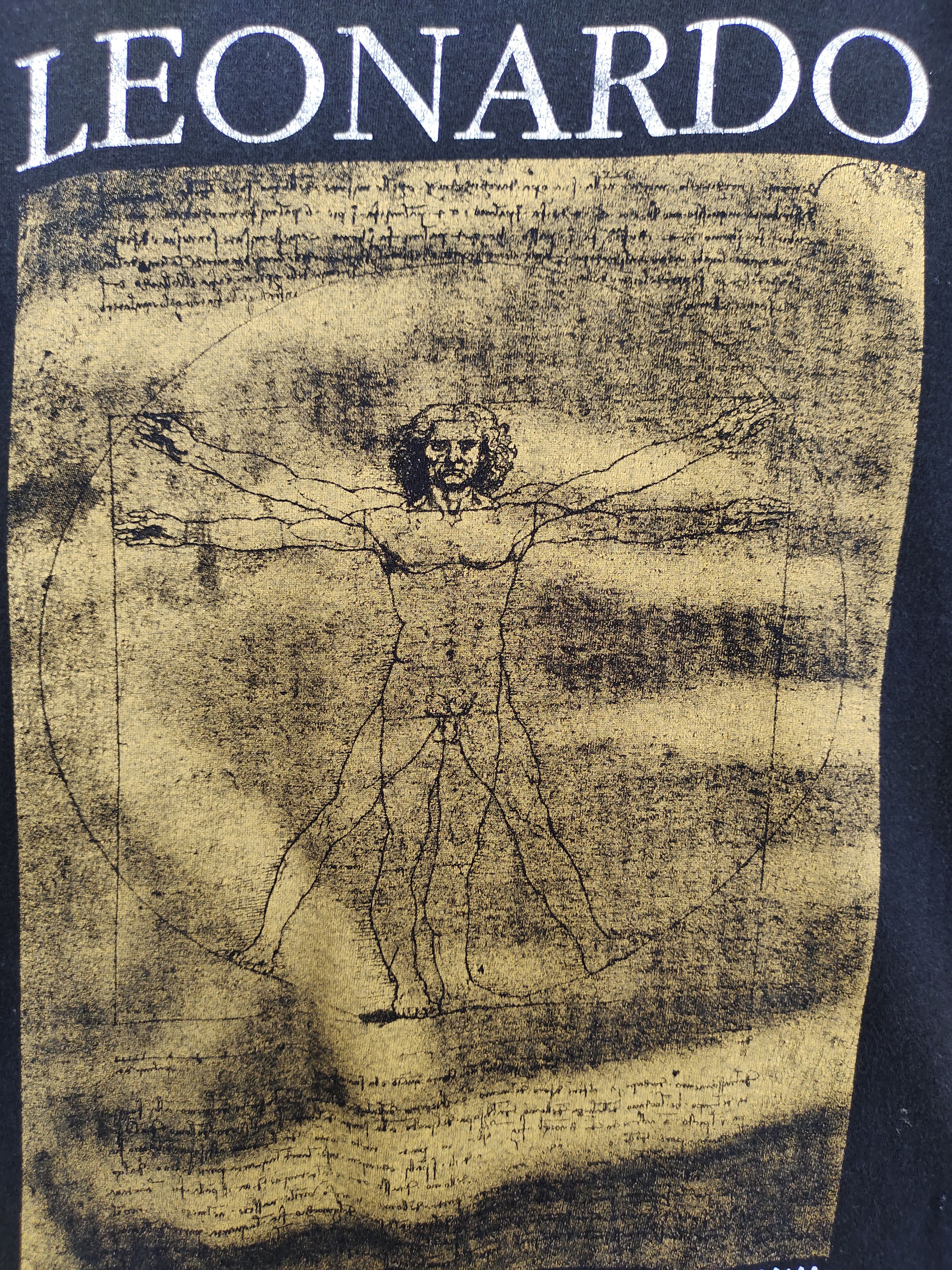 Proleta Re Art Vintage Leonardo Da Vinci “The Vitruvian” 1490 Drawing Art Size US M / EU 48-50 / 2 - 2 Thumbnail