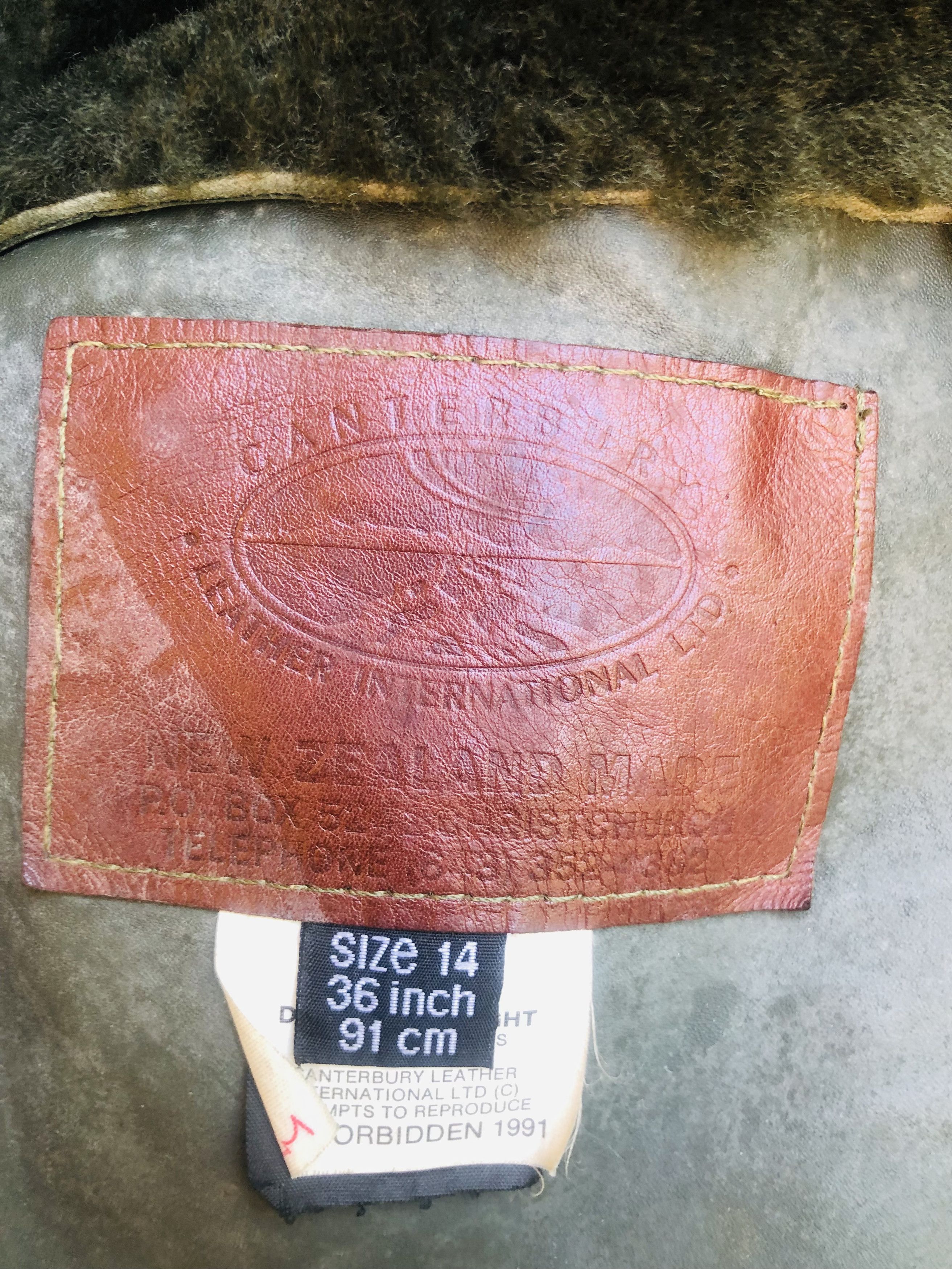 Canterbury of New Zealand × Vintage Vintage Canterbury Designer Fashion Style Leather Jacket Size US L / EU 52-54 / 3 - 10 Thumbnail