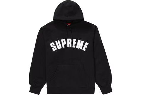 Supreme Supreme Pearl Logo Hooded Sweatshirt Black | Grailed