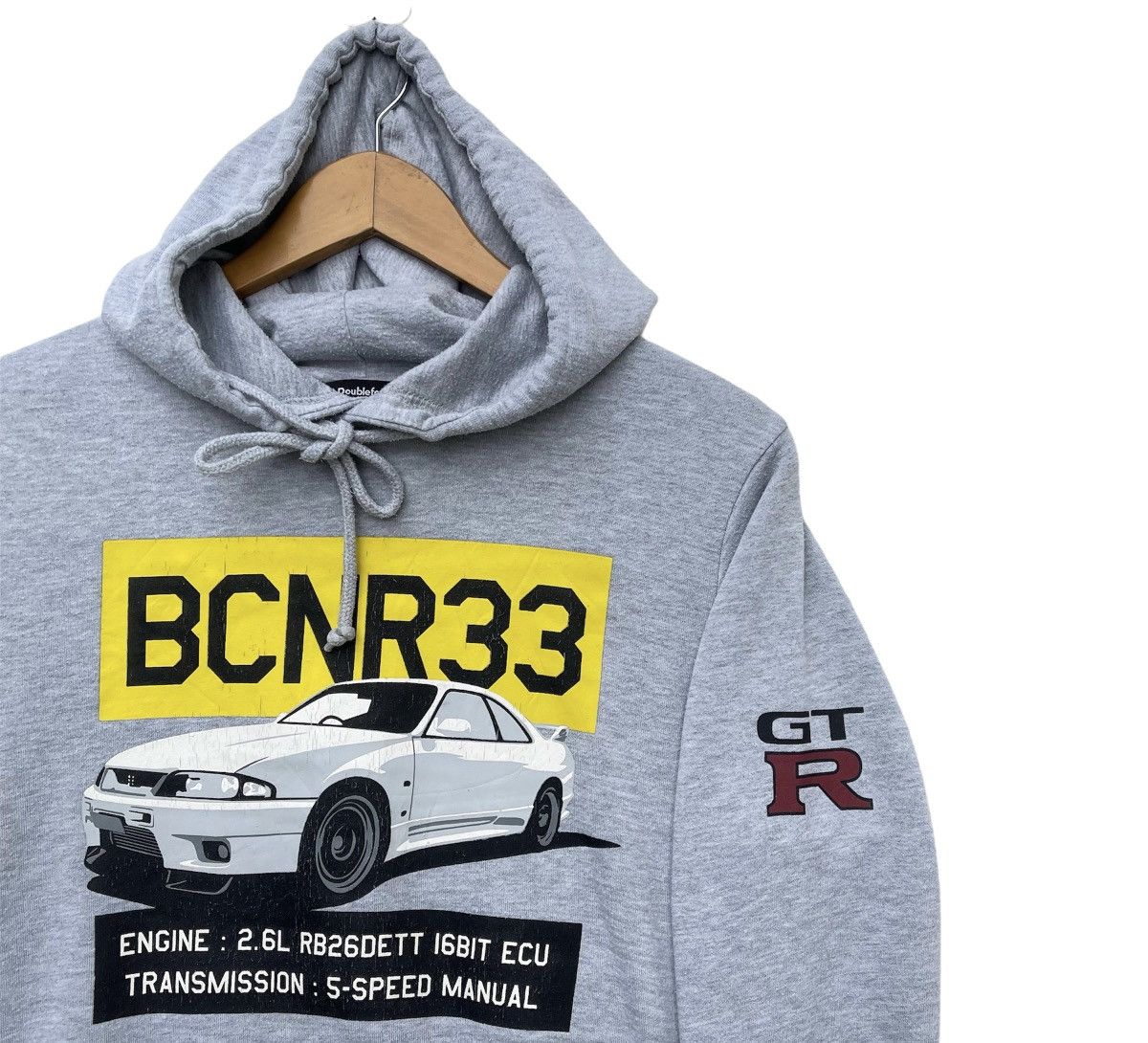 Japanese Brand Nissan Skyline GTR BCNR 33 Big Logo Hoodie | S | Automive Size US XS / EU 42 / 0 - 3 Thumbnail