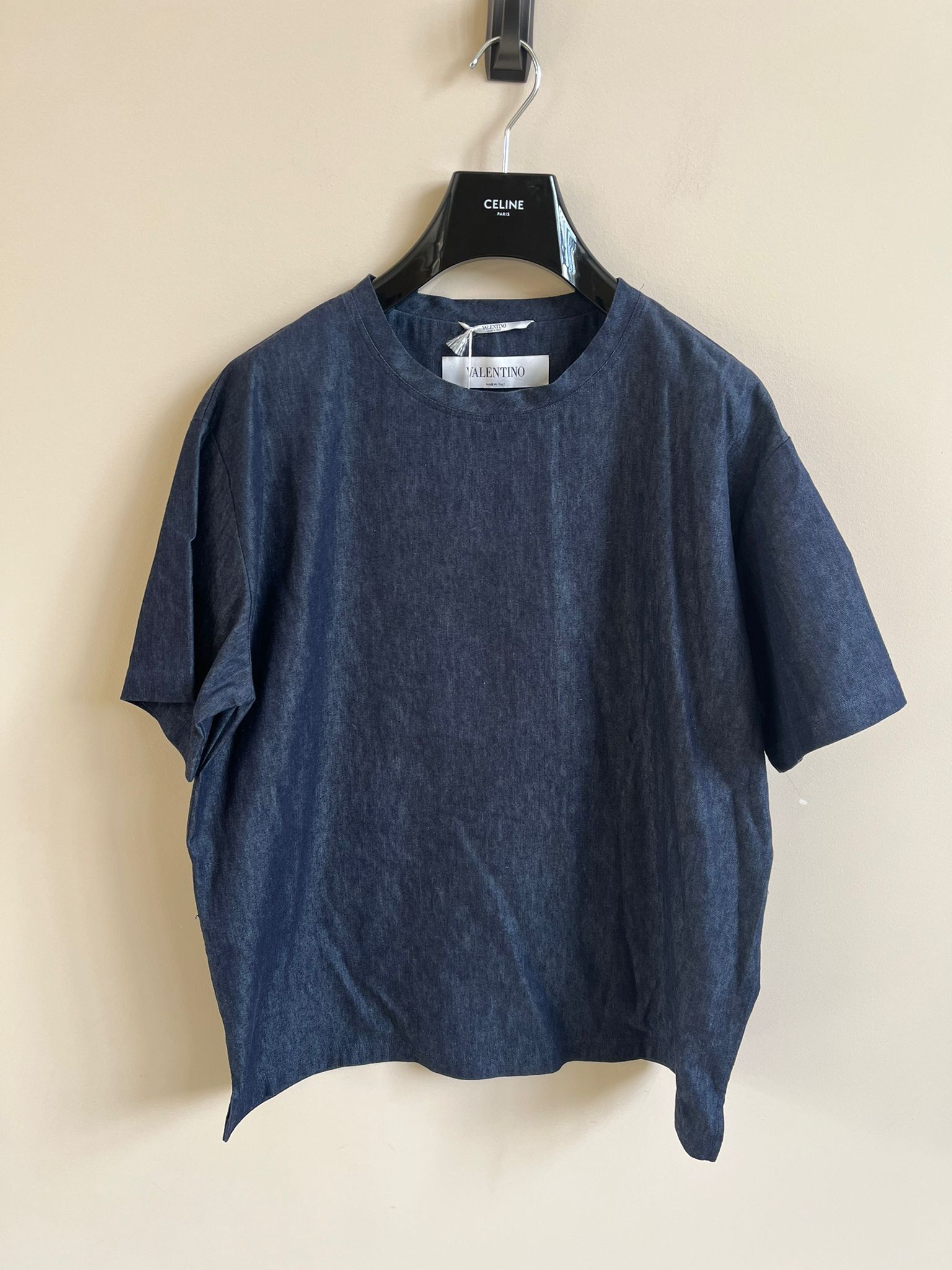 Valentino Denim Studded Tee in Indigo Color Size US L / EU 52-54 / 3 - 3 Thumbnail