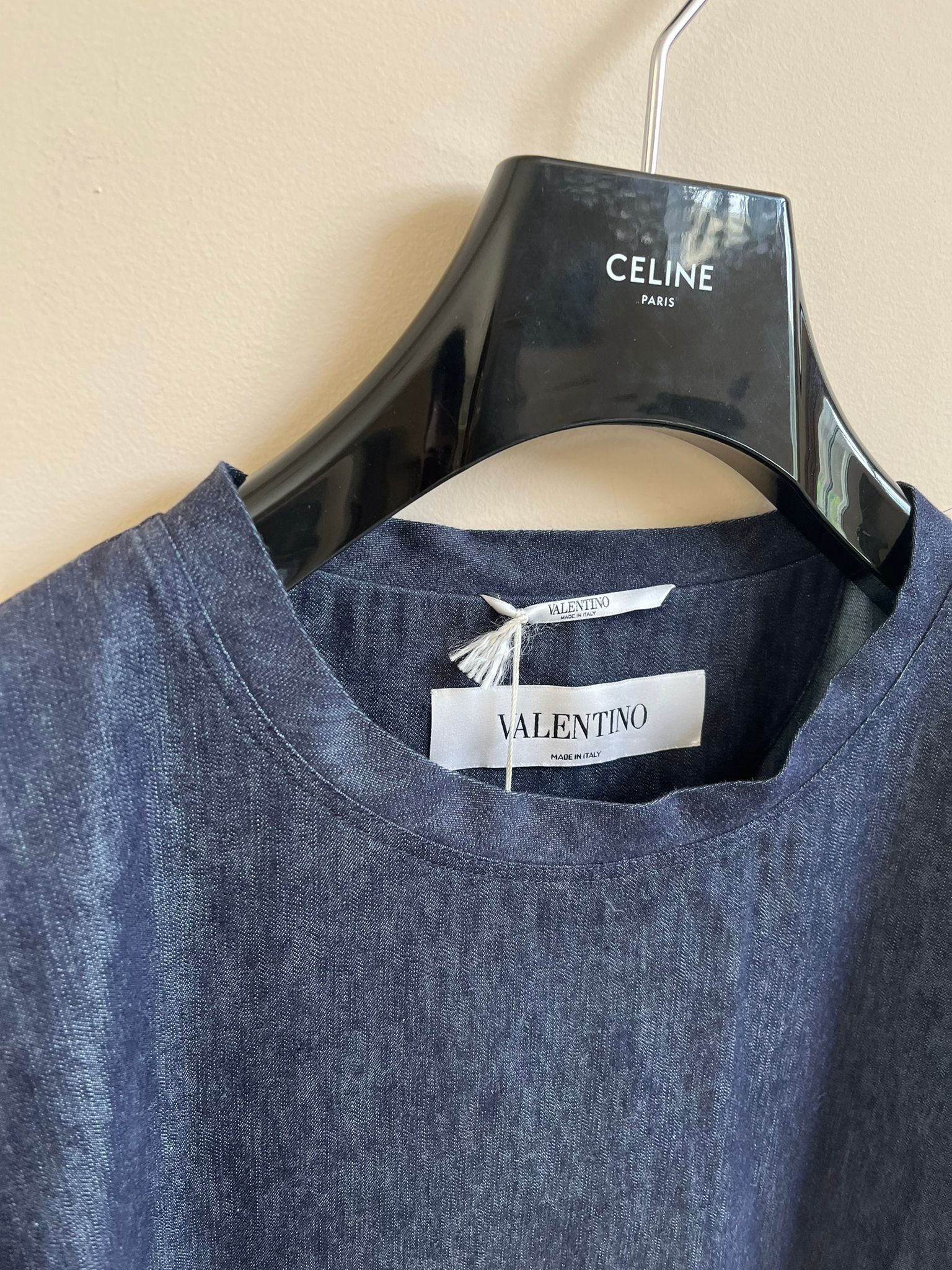 Valentino Denim Studded Tee in Indigo Color Size US L / EU 52-54 / 3 - 4 Thumbnail