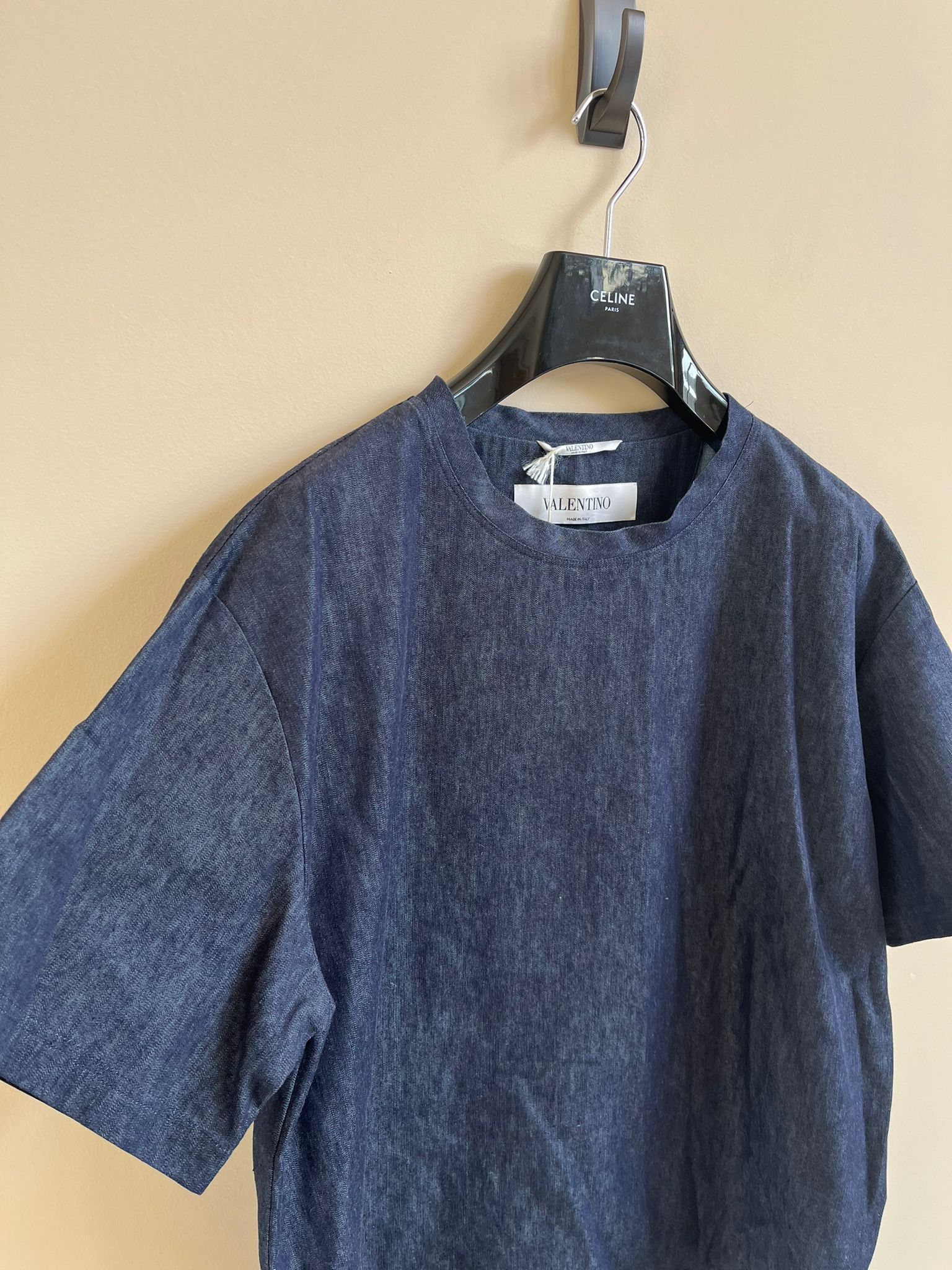 Valentino Denim Studded Tee in Indigo Color Size US L / EU 52-54 / 3 - 2 Thumbnail
