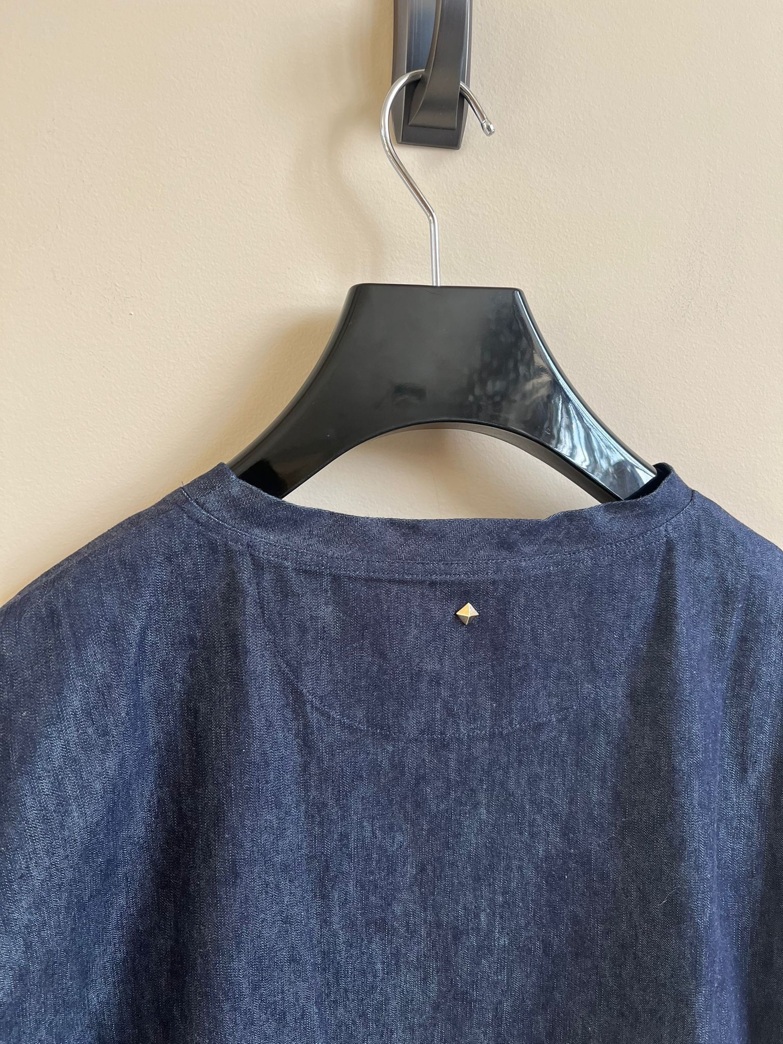 Valentino Denim Studded Tee in Indigo Color Size US L / EU 52-54 / 3 - 8 Thumbnail