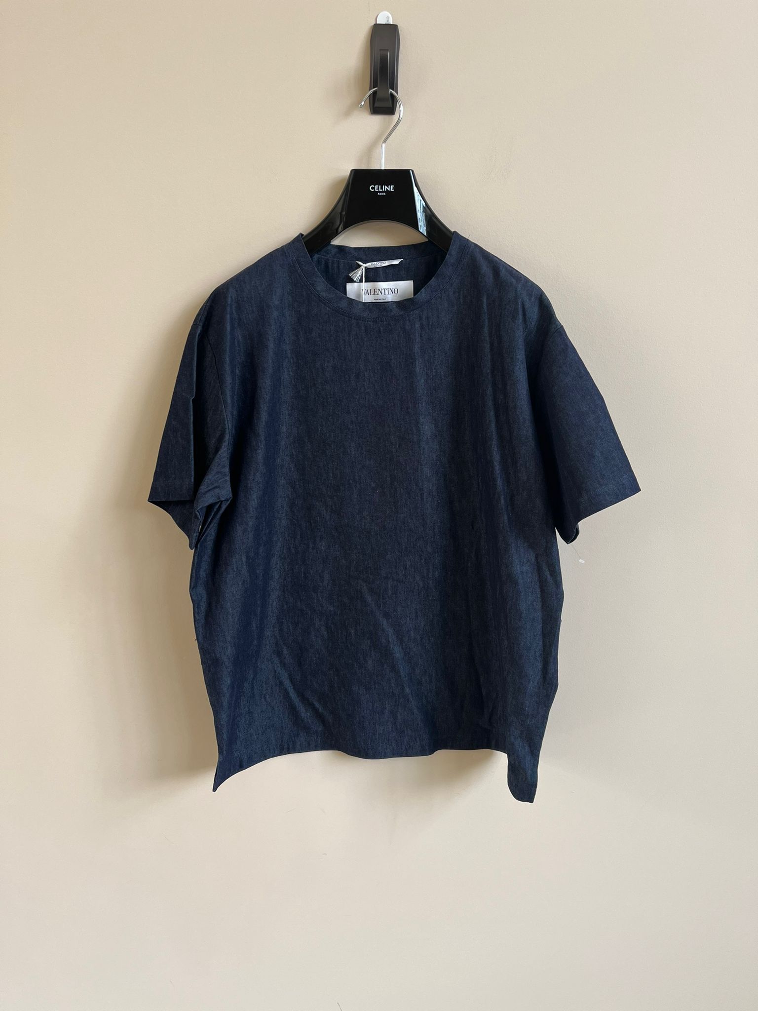 Valentino Denim Studded Tee in Indigo Color Size US L / EU 52-54 / 3 - 1 Thumbnail