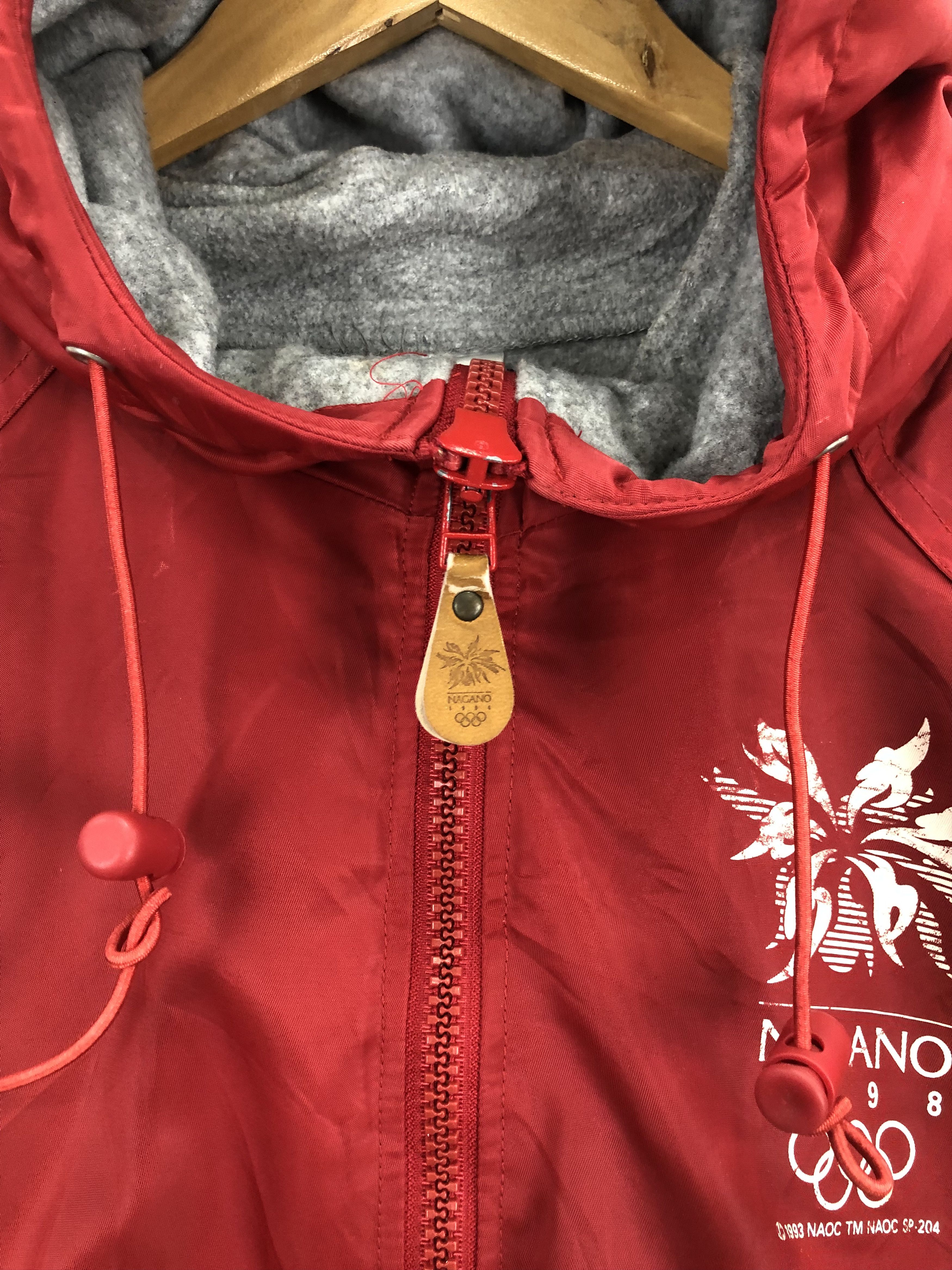 Vintage Vintage Nagano Hoodie Red Jacket Size US M / EU 48-50 / 2 - 5 Thumbnail