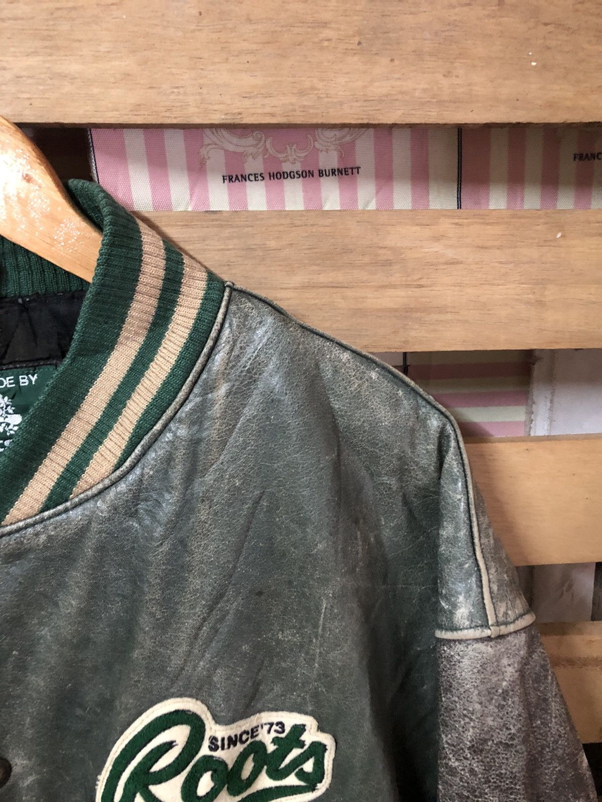 Vintage 70s Root’s Sporting Ford Varsity Jacket Distressed